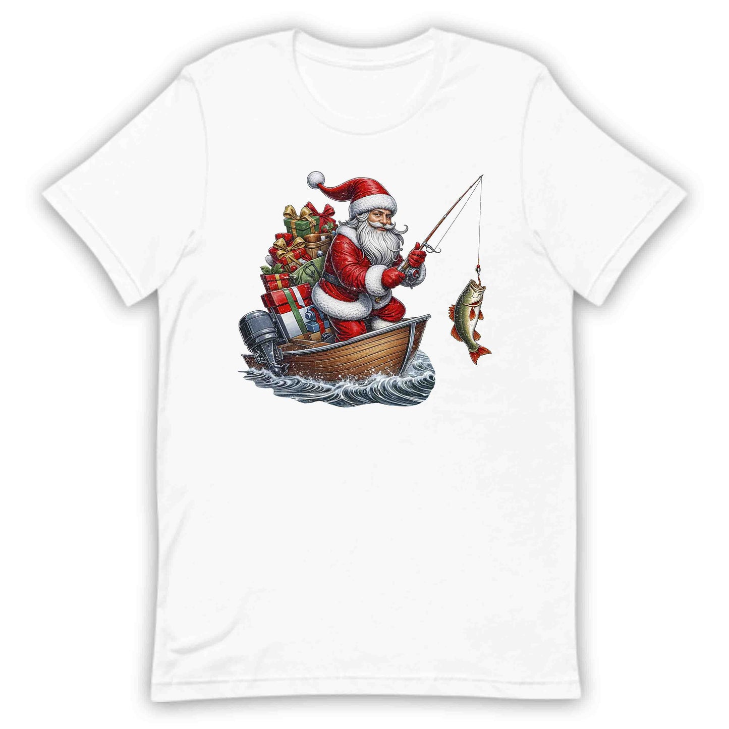 Santa Fishing Christmas Fisher Xmas Fisherman Merry Fishmas | PRODUCT CODE: STNFHGCRNTBC