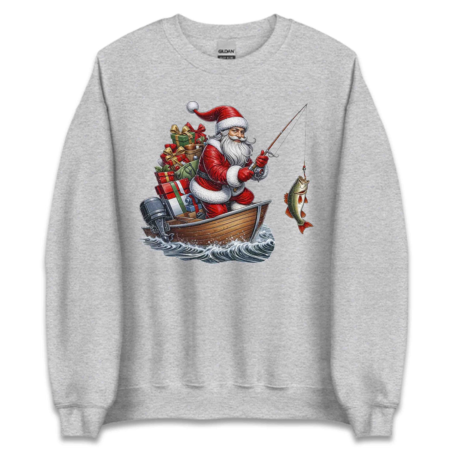Santa Fishing Christmas Fisher Xmas Fisherman Merry Fishmas | PRODUCT CODE: STNFHGCRNTBC