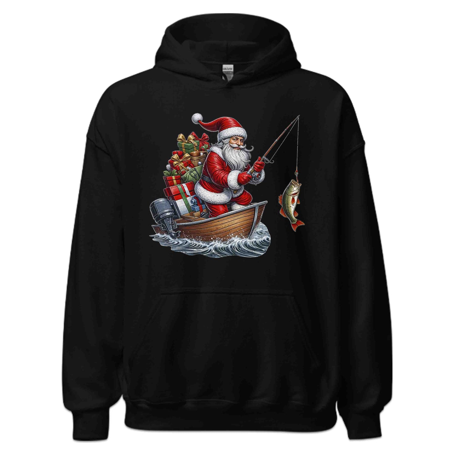 Santa Fishing Christmas Fisher Xmas Fisherman Merry Fishmas | PRODUCT CODE: STNFHGCRNTBC