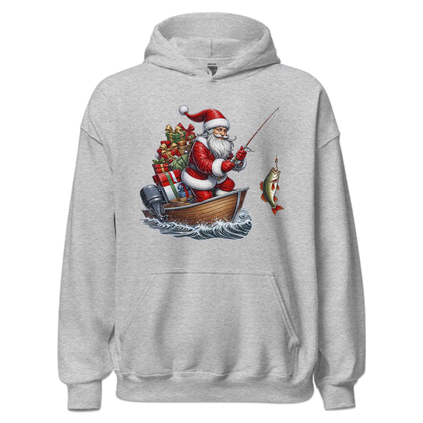 Santa Fishing Christmas Fisher Xmas Fisherman Merry Fishmas | PRODUCT CODE: STNFHGCRNTBC