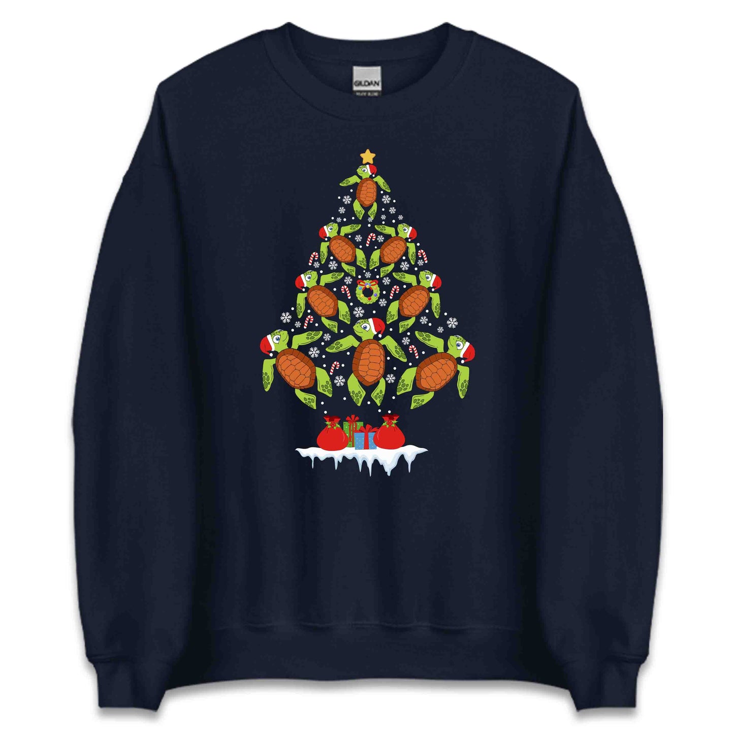 Sea Turtle Christmas Tree Xmas Turtle Ocean Lover | PRODUCT CODE: STRAECHXMAF