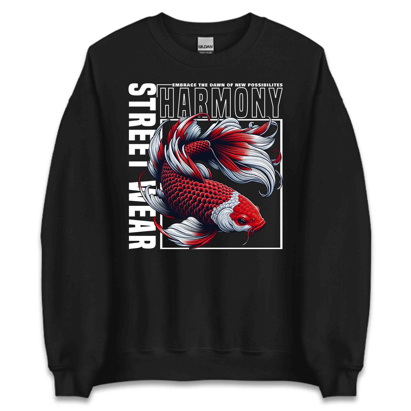 Koi Fish Streetwear Harmony Japanese Culture Artistic Koi Carp | PRODUCT CODE: STREHMNYDENP