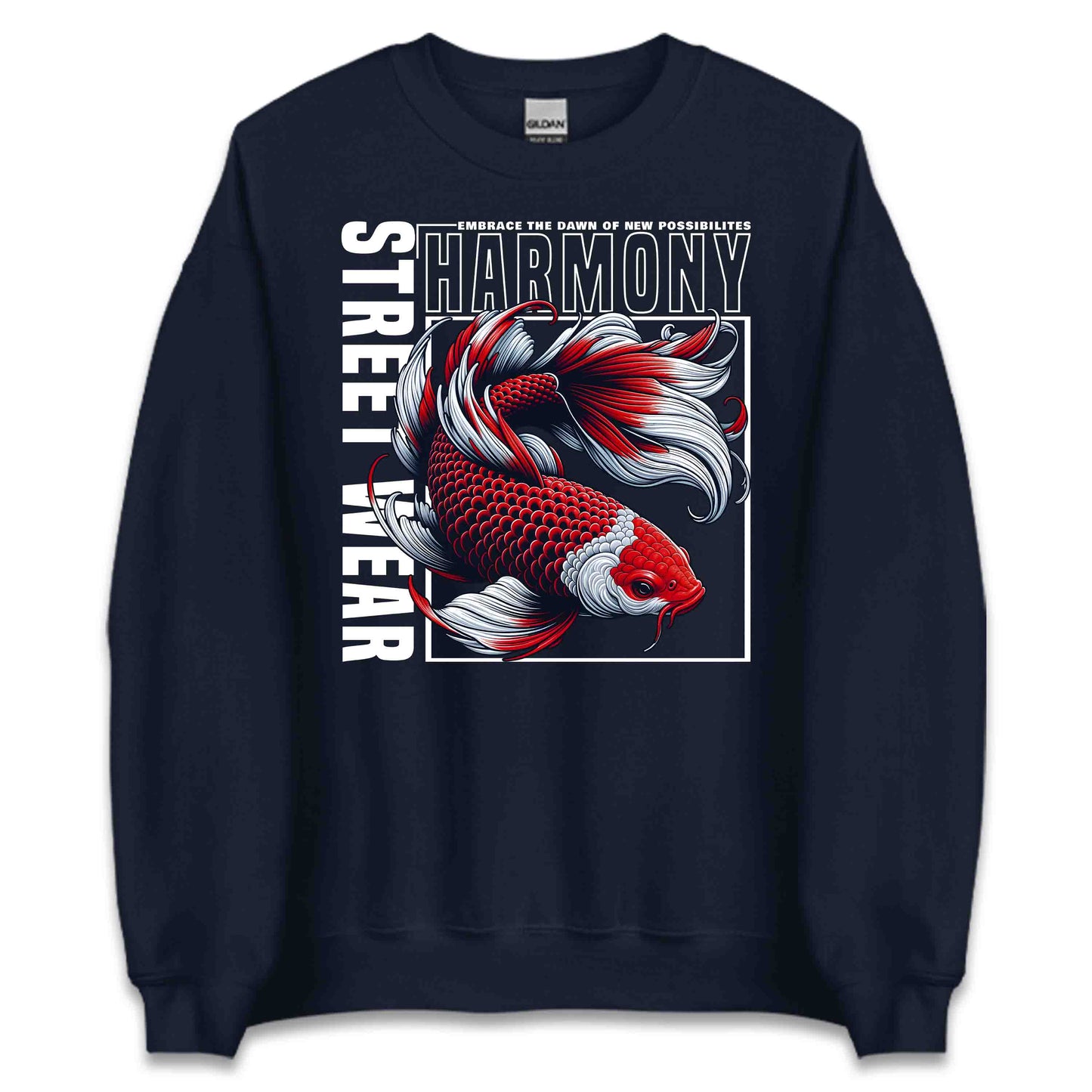 Koi Fish Streetwear Harmony Japanese Culture Artistic Koi Carp | PRODUCT CODE: STREHMNYDENP