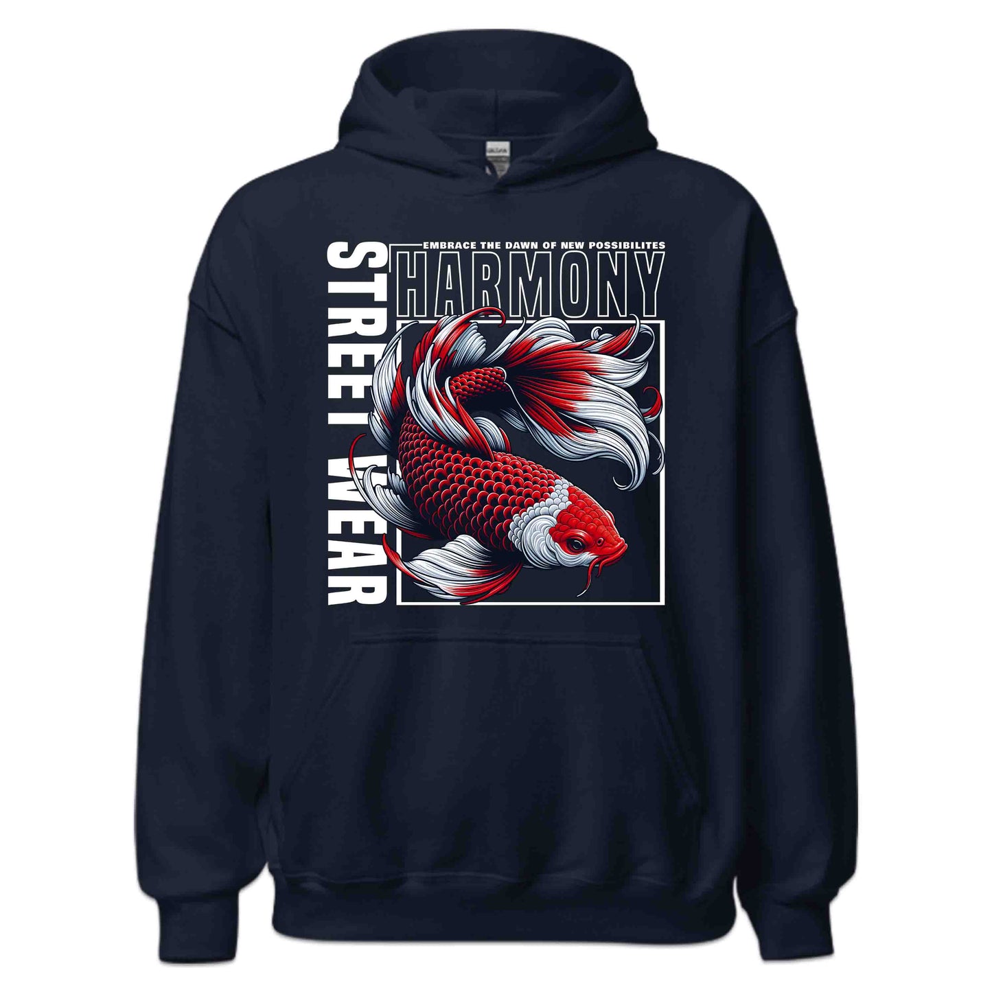 Koi Fish Streetwear Harmony Japanese Culture Artistic Koi Carp | PRODUCT CODE: STREHMNYDENP