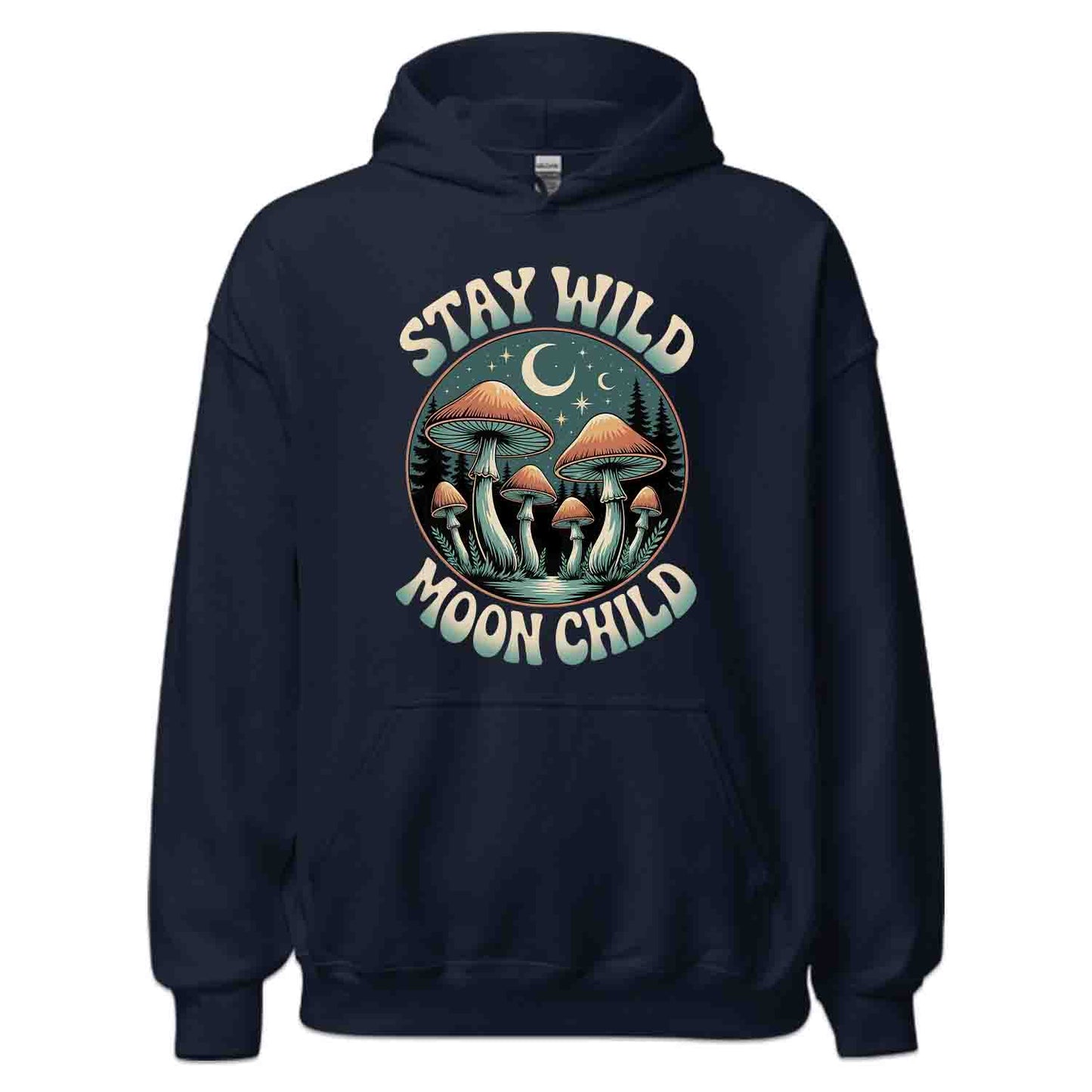 Stay Wild Moon Child T-Shirt, Boho Forest Sweatshirt, Hippie Aesthetic Hoodie | PRODUCT CODE: STYUWRED
