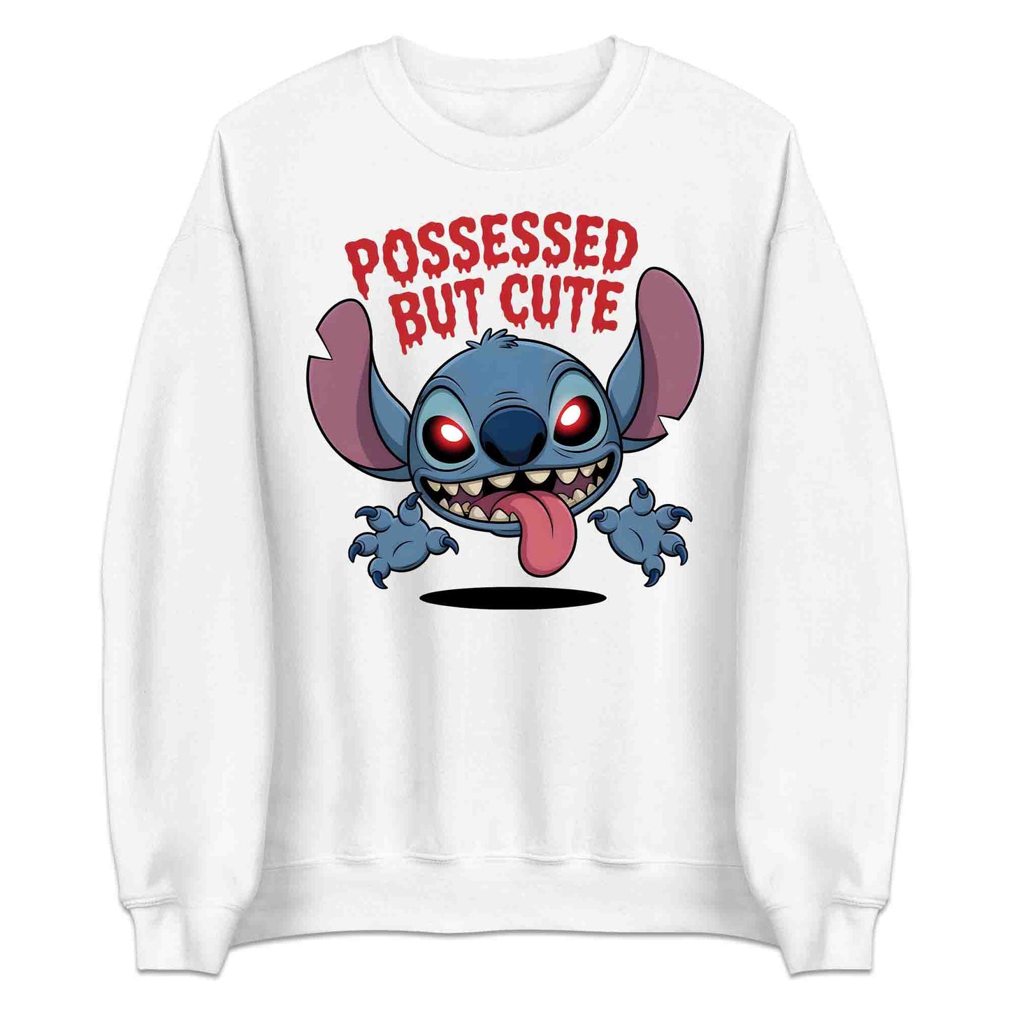 Stitch Possessed But Cute T-Shirt, Halloween Cartoon Sweatshirt, Kawaii Horror Hoodie | PRODUCT CODE: SUYWQPSA
