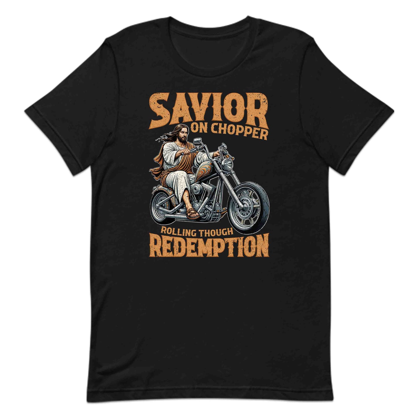 Savior On Chopper Jesus Riding Motorcycle Spiritual Biker | PRODUCT CODE: SVRNOCPEDNGMT