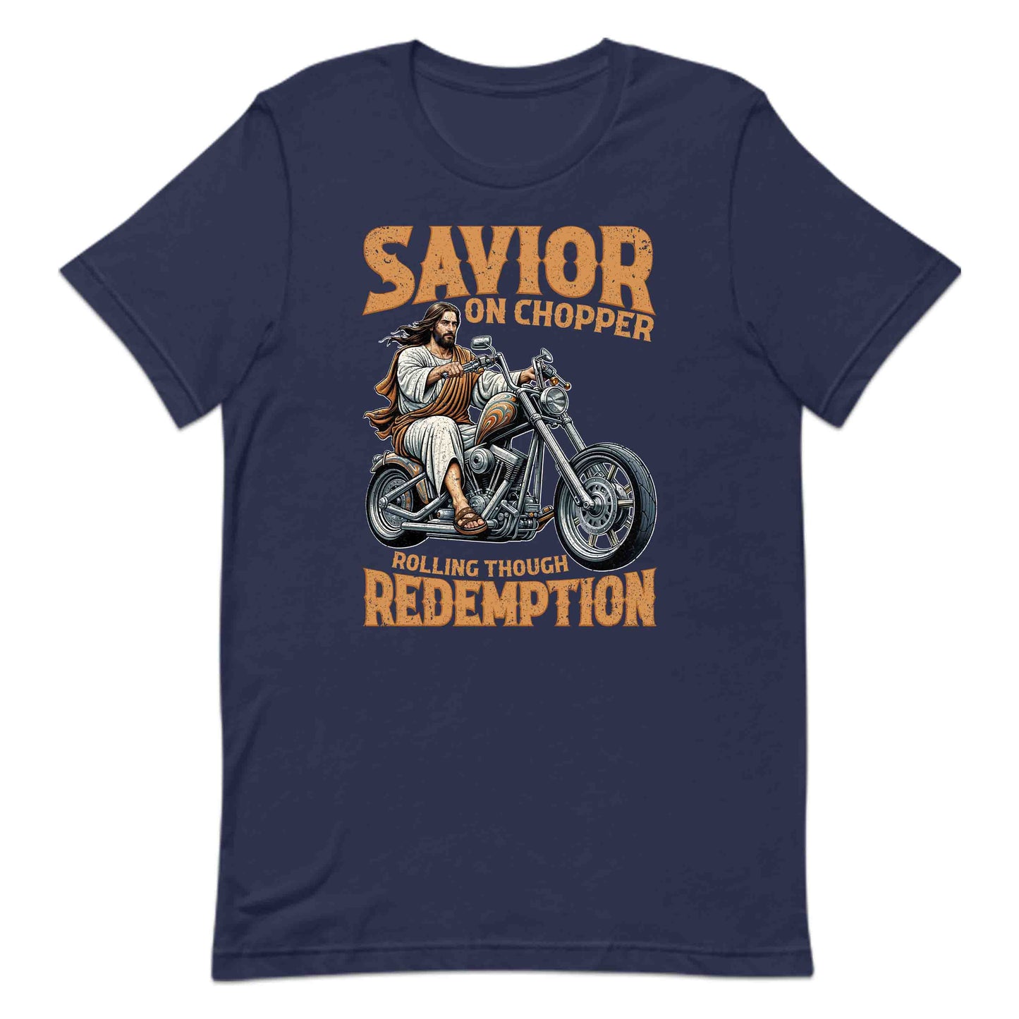 Savior On Chopper Jesus Riding Motorcycle Spiritual Biker | PRODUCT CODE: SVRNOCPEDNGMT
