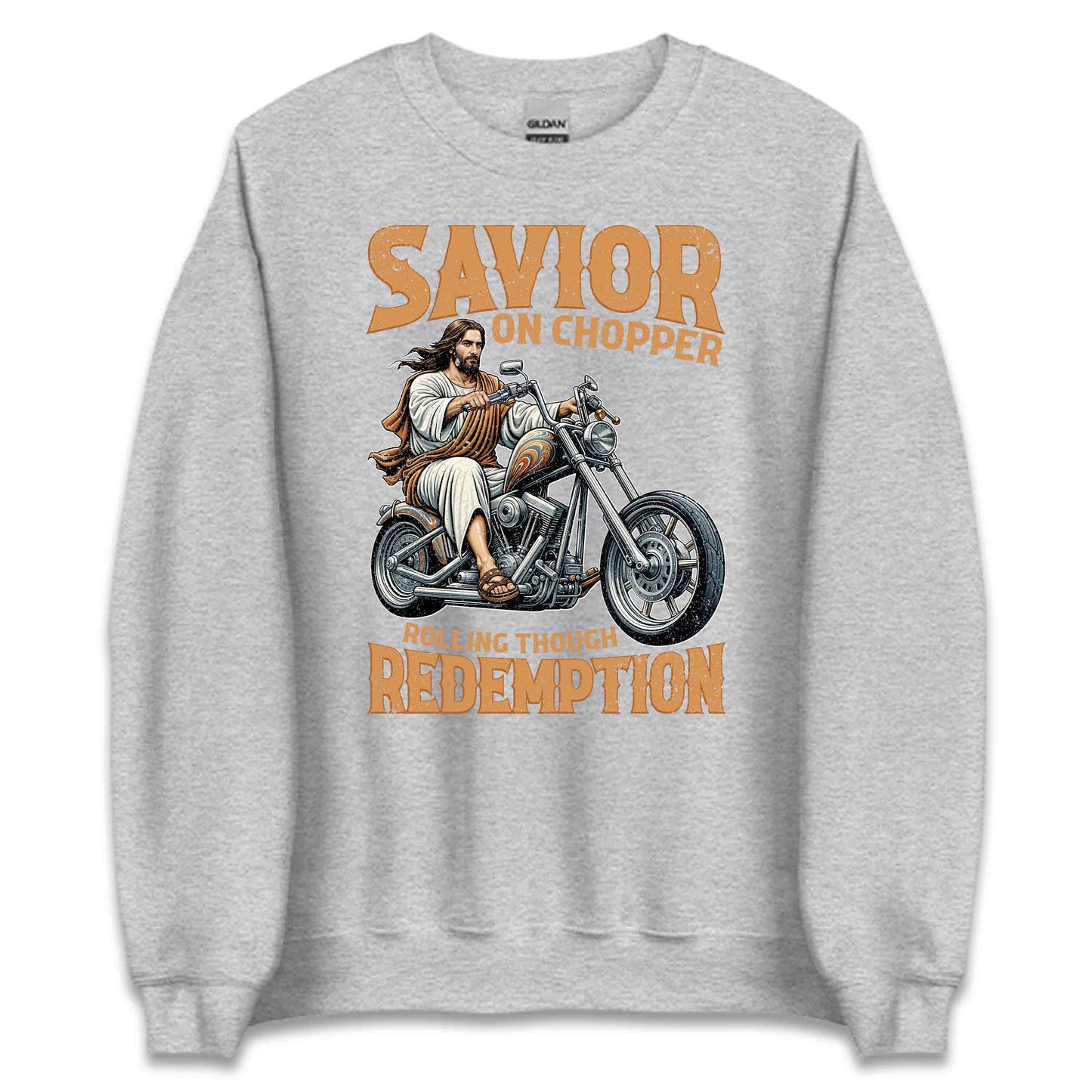 Savior On Chopper Jesus Riding Motorcycle Spiritual Biker | PRODUCT CODE: SVRNOCPEDNGMT