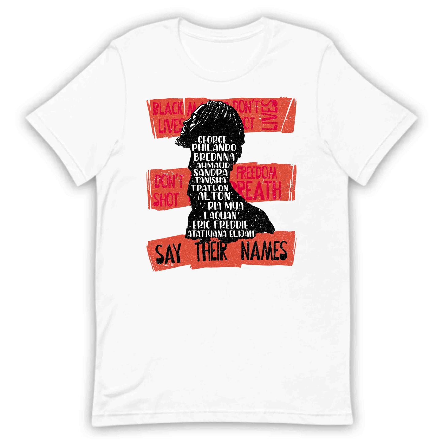 Say Their Names Tribute Black History Month Empowering Protest | PRODUCT CODE: SYTHRISANMSBKJ