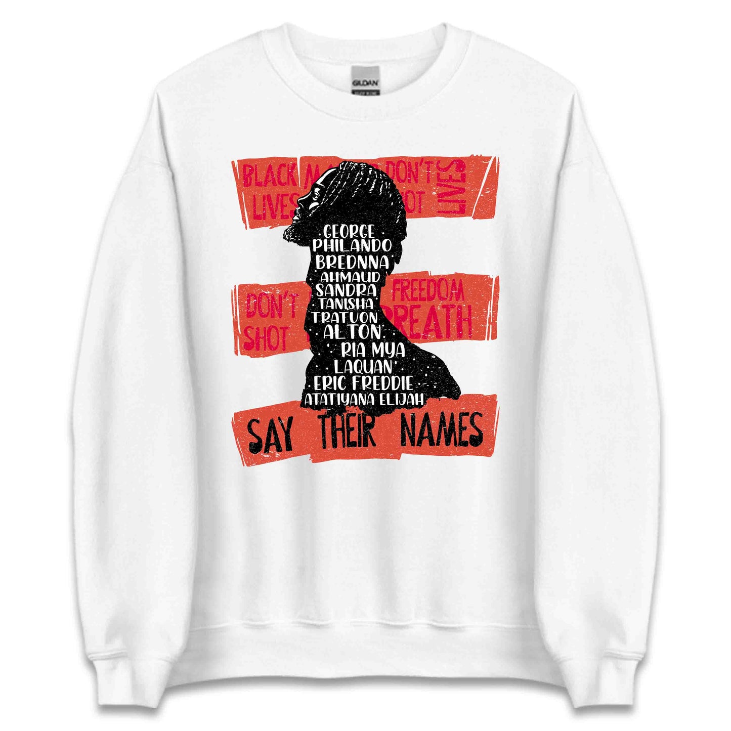 Say Their Names Tribute Black History Month Empowering Protest | PRODUCT CODE: SYTHRISANMSBKJ