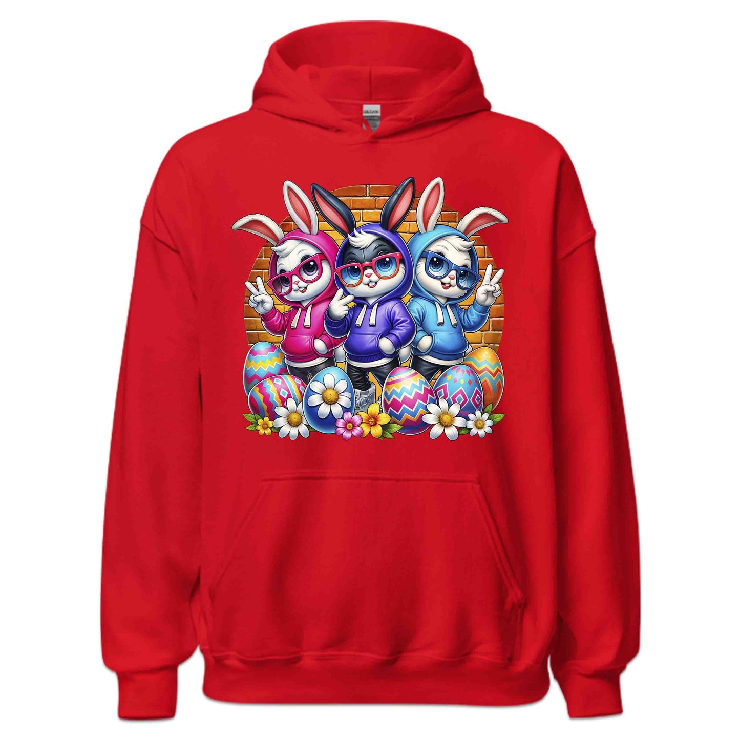 Stylish Bunny Trio Cute Rabbits with Glasses Vibrant Easter Bunnies | PRODUCT CODE: SYTYNBUTROAG