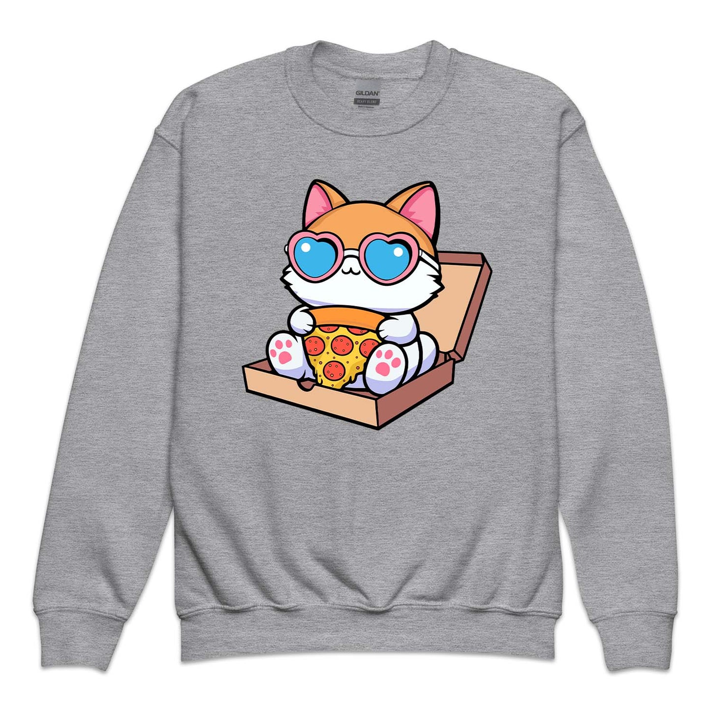 Cat Eating Pizza Funny Cat Pizza Party | PRODUCT CODE: FELINEATPZ