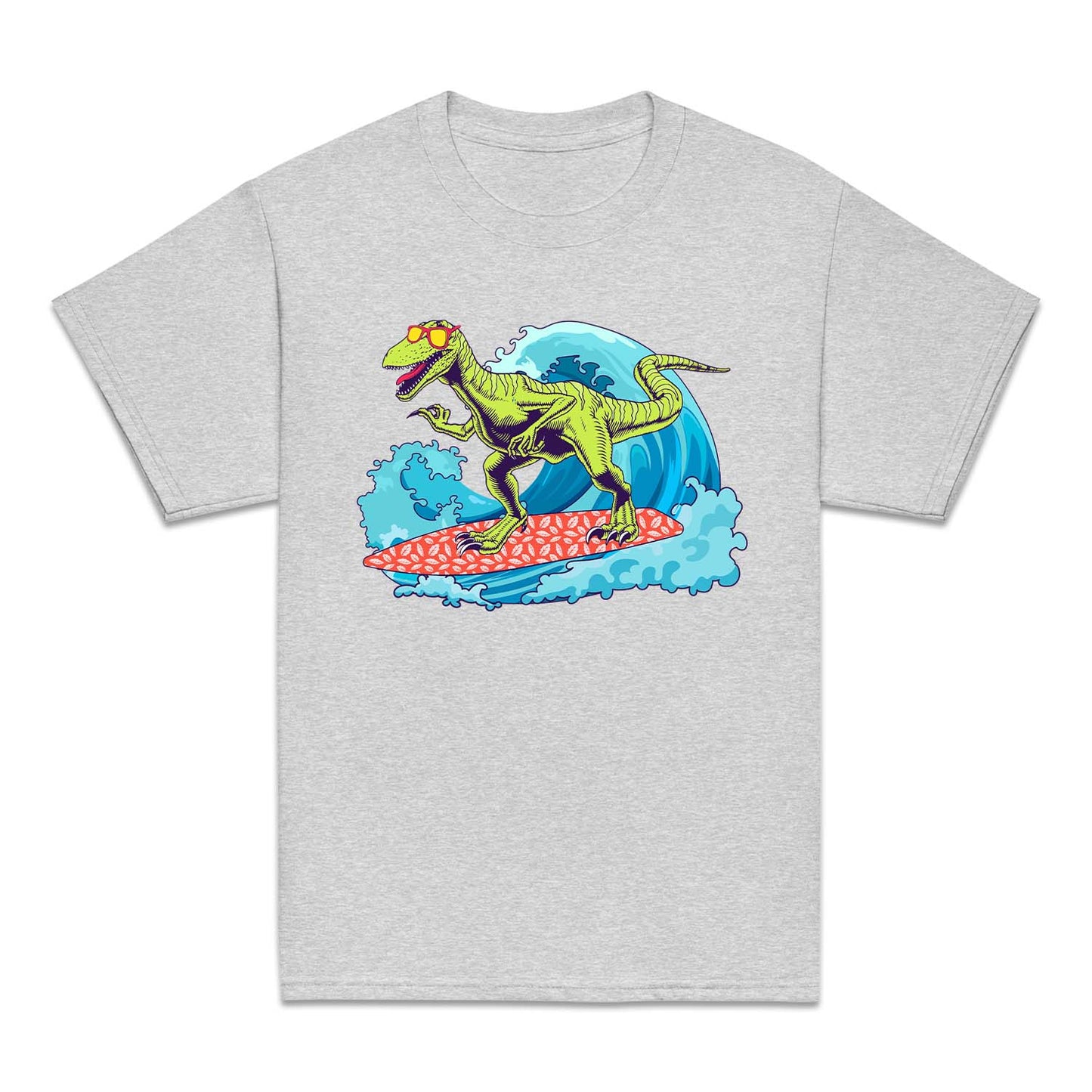 Dinosaur Surfing Beach Waves Summer Vacation | PRODUCT CODE: BECHWDINS