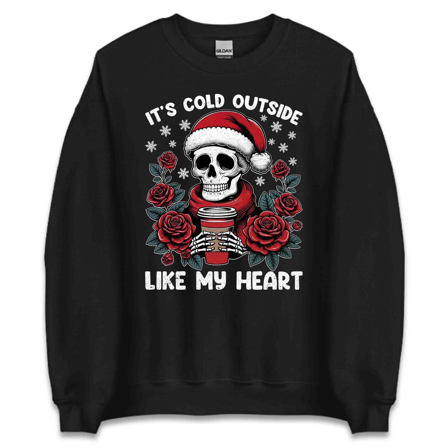 It’s Cold Outside Like My Heart Gothic Christmas Skeleton | PRODUCT CODE: TCHLDULKSGM