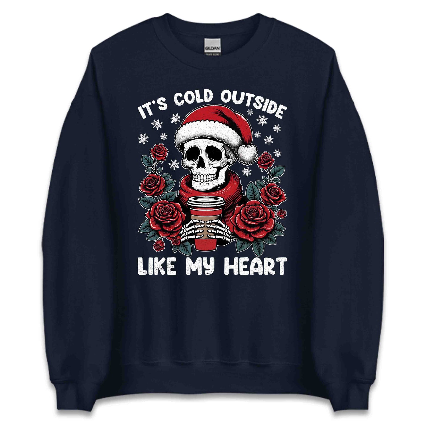 It’s Cold Outside Like My Heart Gothic Christmas Skeleton | PRODUCT CODE: TCHLDULKSGM