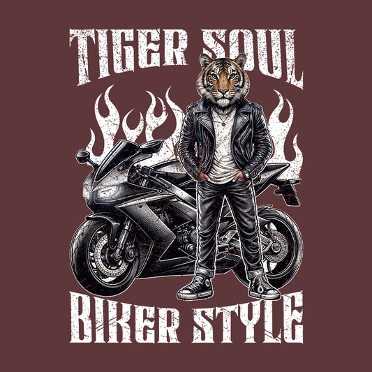 Tiger Soul Biker Style Wild & Fierce Tiger Biker Extreme Speed Racer | PRODUCT CODE: TGSKGHDEUBVU