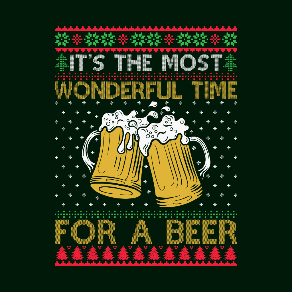 It's The Most Wonderful Time For A Beer Ugly Christmas Holiday Drinking Xmas | PRODUCT CODE: THMSTWNDMRB