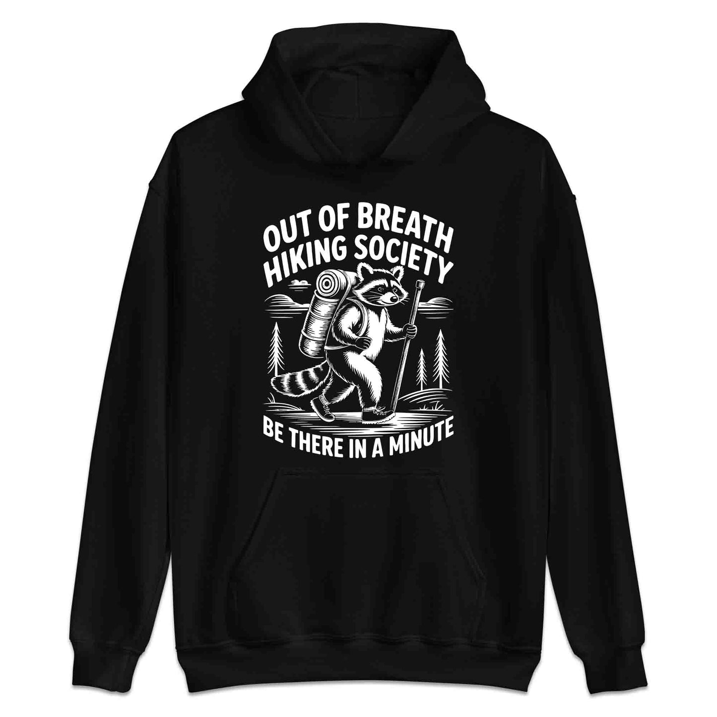 Tired Raccoon Hiking T-Shirt, Out of Breath Sweatshirt, Funny Hiking Hoodie | PRODUCT CODE: TJKREWSDF