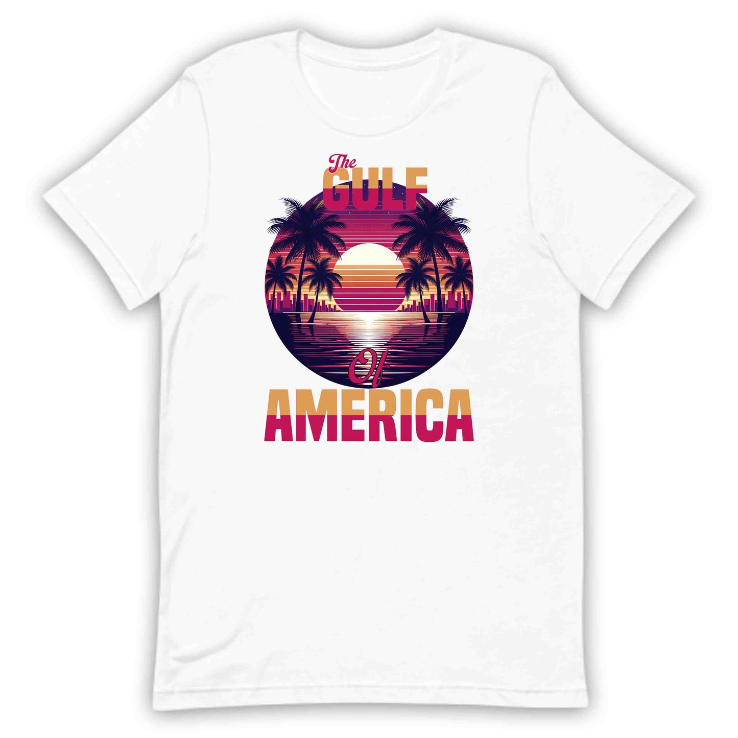 Trump 'Gulf of America' Patriotic Apparel | Sunset Beach Tees & Hoodies | PRODUCT CODE: TPEBAMCNBUS