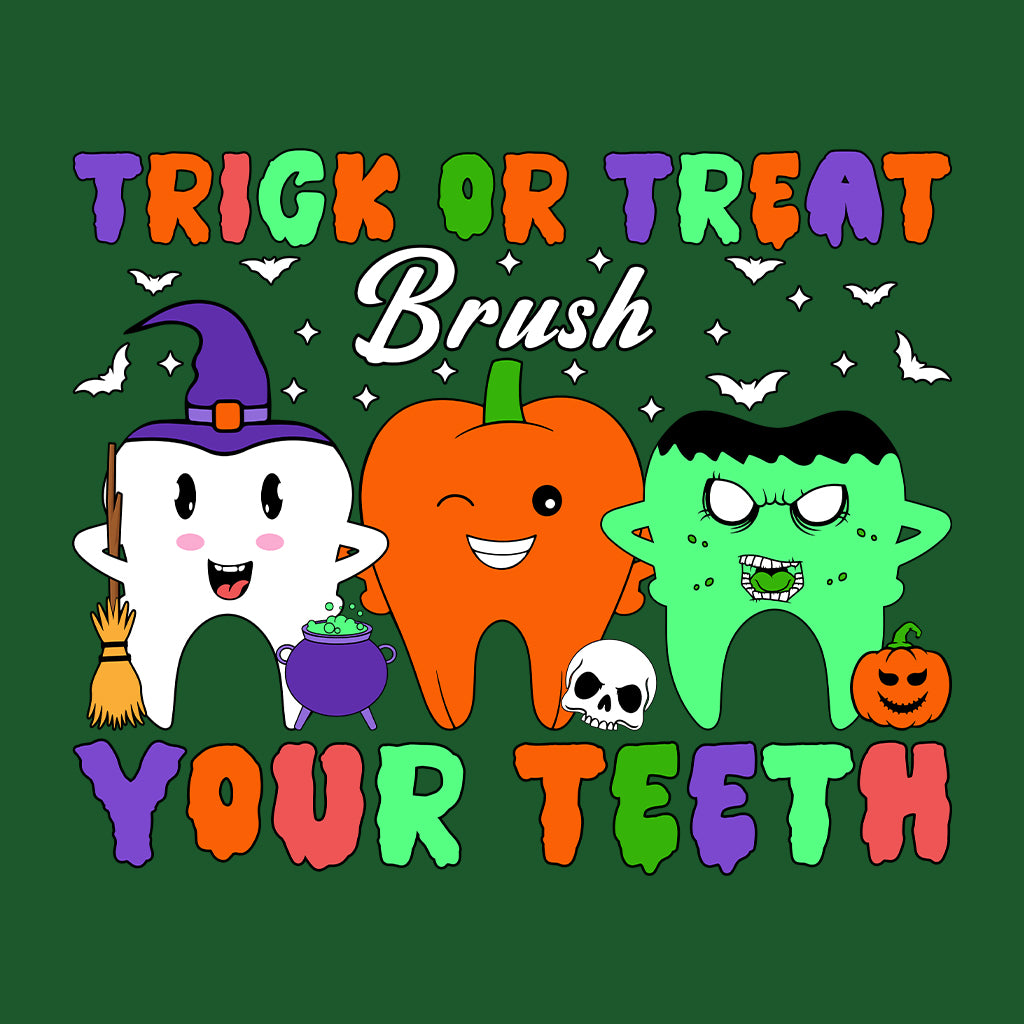 Trick Or Treat Brush Your Teeth Spooky Halloween Dentist | PRODUCT CODE: TRKCREBRHS