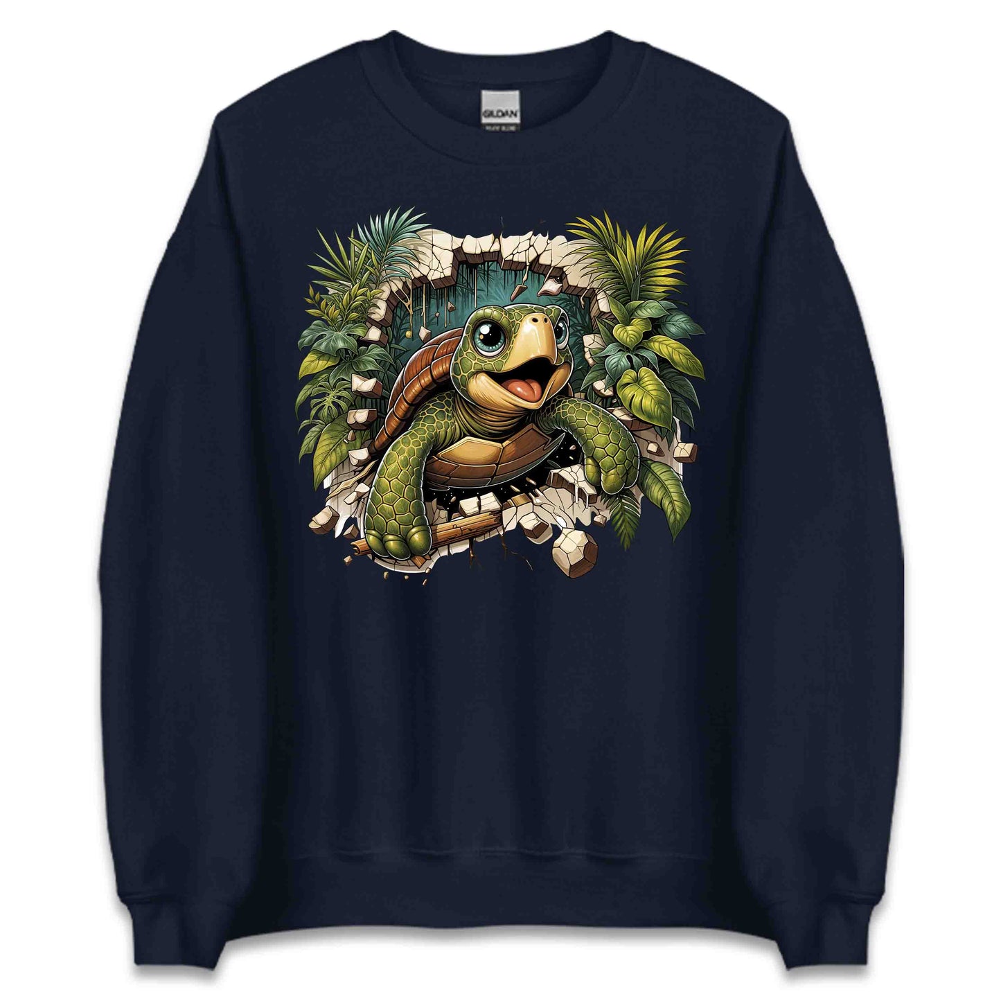 Turtle Breaking Through Wall Realistic 3D Turtle | PRODUCT CODE: TRLBKNGOCNLV