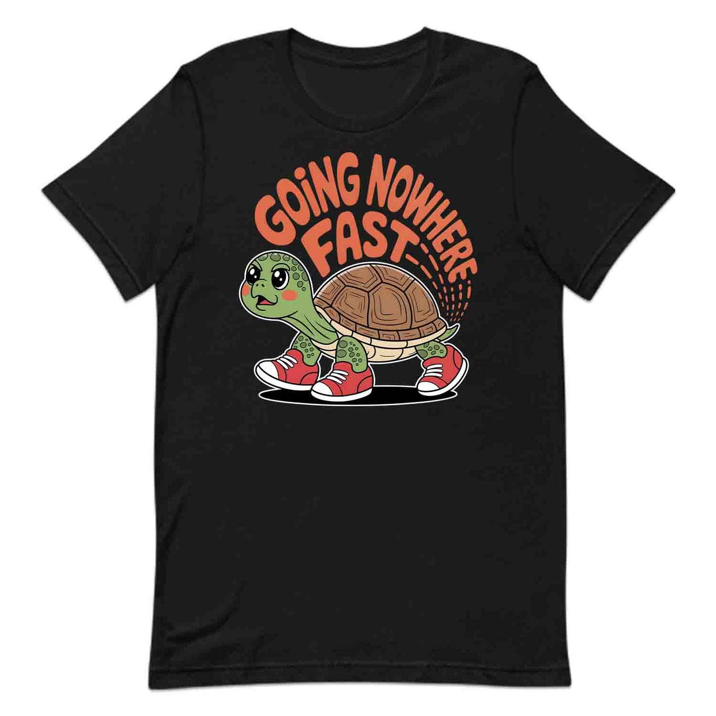 Turtle Going Nowhere Fast T-Shirt, Sneaker Tortoise Lazy Vibes Tee, Sarcastic Procrastinator Shirt | PRODUCT CODE: TSERWXVC