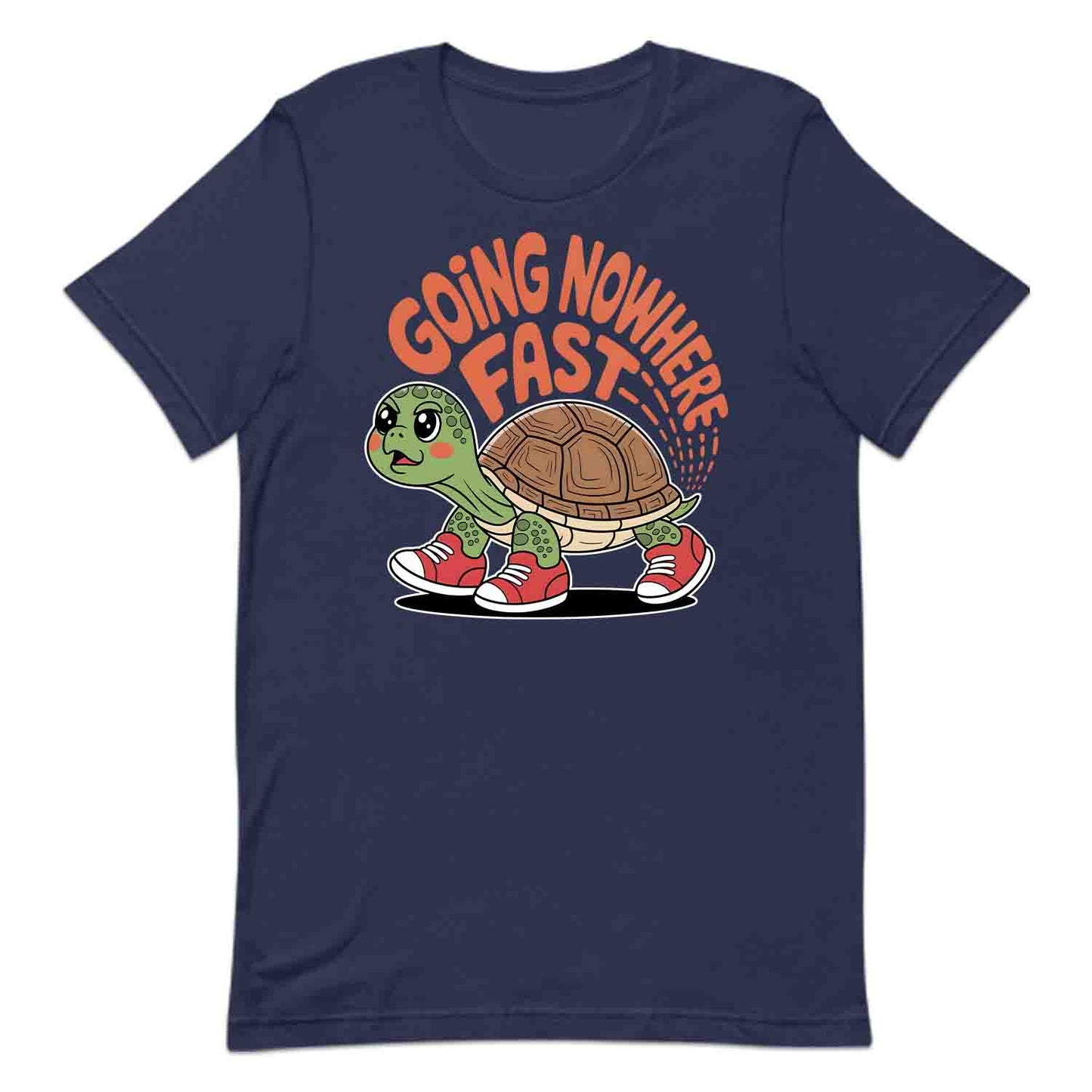 Turtle Going Nowhere Fast T-Shirt, Sneaker Tortoise Lazy Vibes Tee, Sarcastic Procrastinator Shirt | PRODUCT CODE: TSERWXVC