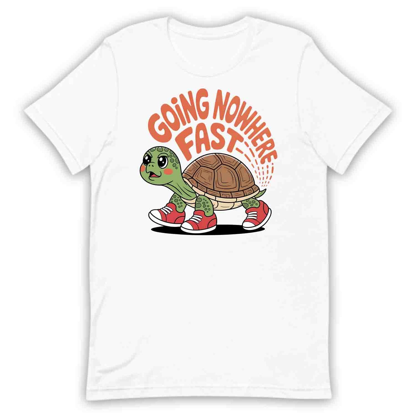 Turtle Going Nowhere Fast T-Shirt, Sneaker Tortoise Lazy Vibes Tee, Sarcastic Procrastinator Shirt | PRODUCT CODE: TSERWXVC
