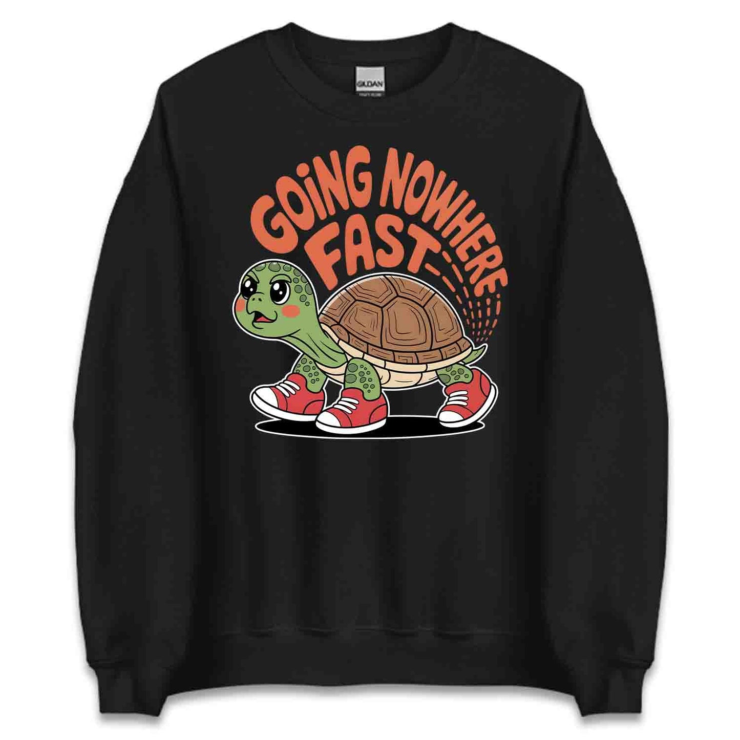 Turtle Going Nowhere Fast T-Shirt, Sneaker Tortoise Lazy Vibes Tee, Sarcastic Procrastinator Shirt | PRODUCT CODE: TSERWXVC