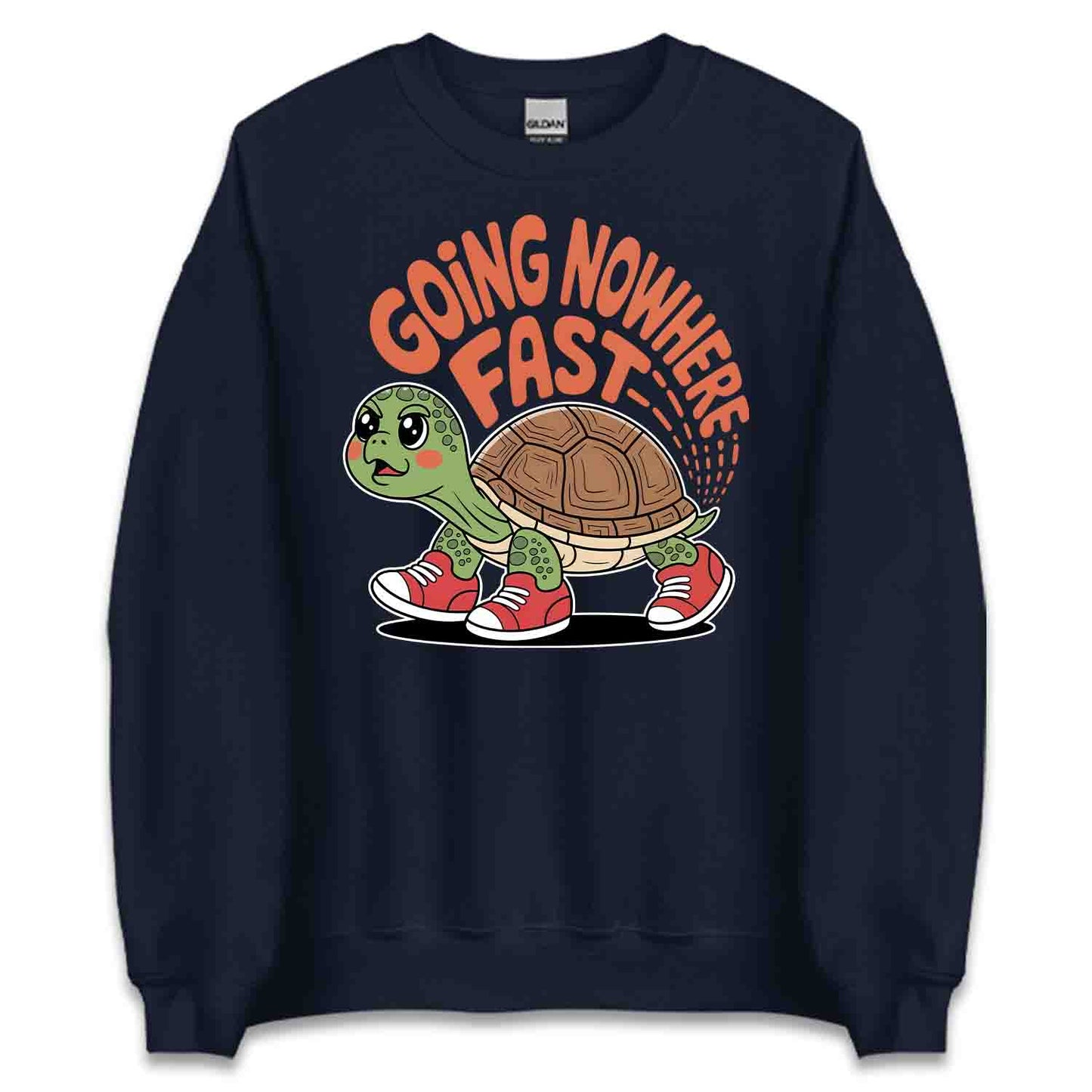 Turtle Going Nowhere Fast T-Shirt, Sneaker Tortoise Lazy Vibes Tee, Sarcastic Procrastinator Shirt | PRODUCT CODE: TSERWXVC