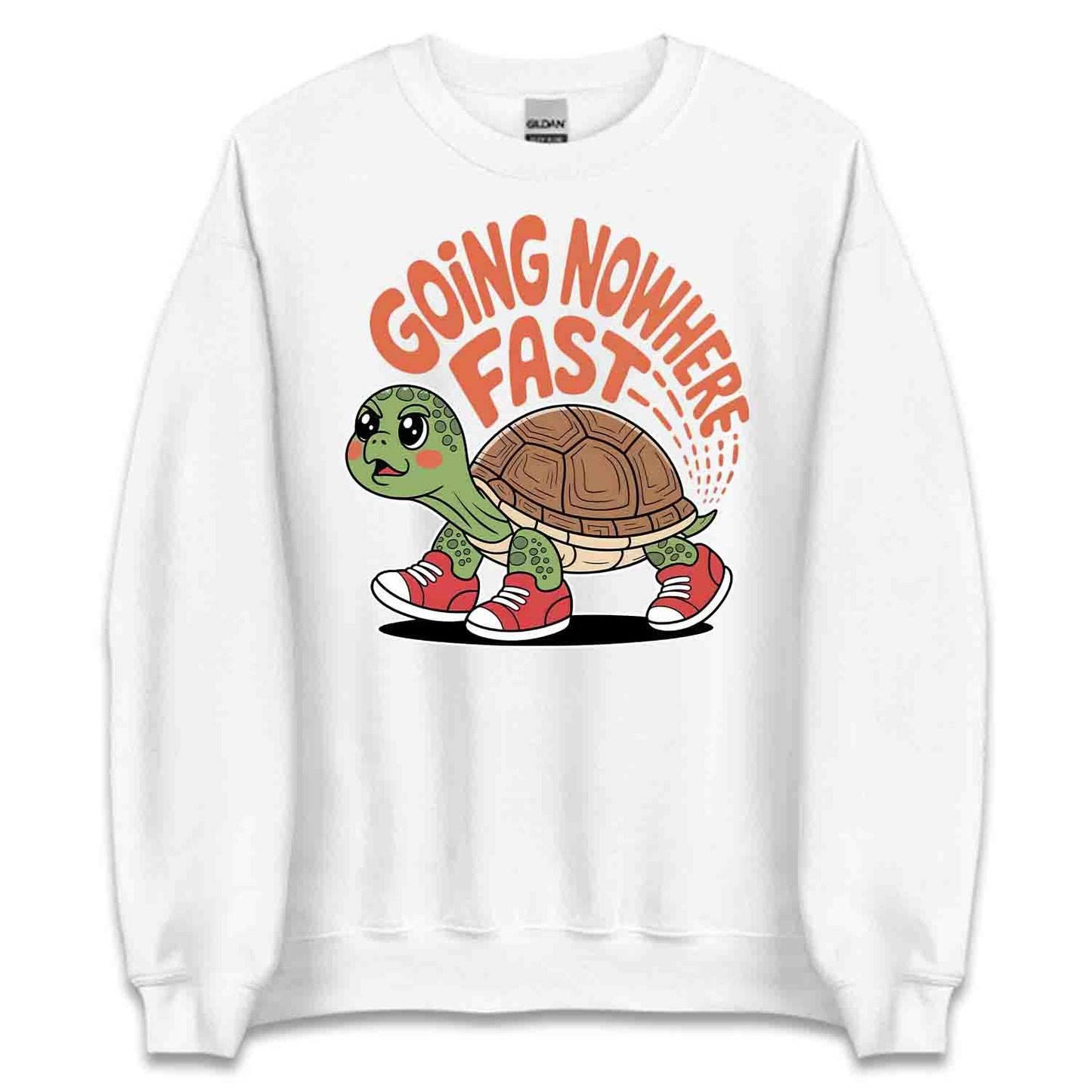 Turtle Going Nowhere Fast T-Shirt, Sneaker Tortoise Lazy Vibes Tee, Sarcastic Procrastinator Shirt | PRODUCT CODE: TSERWXVC