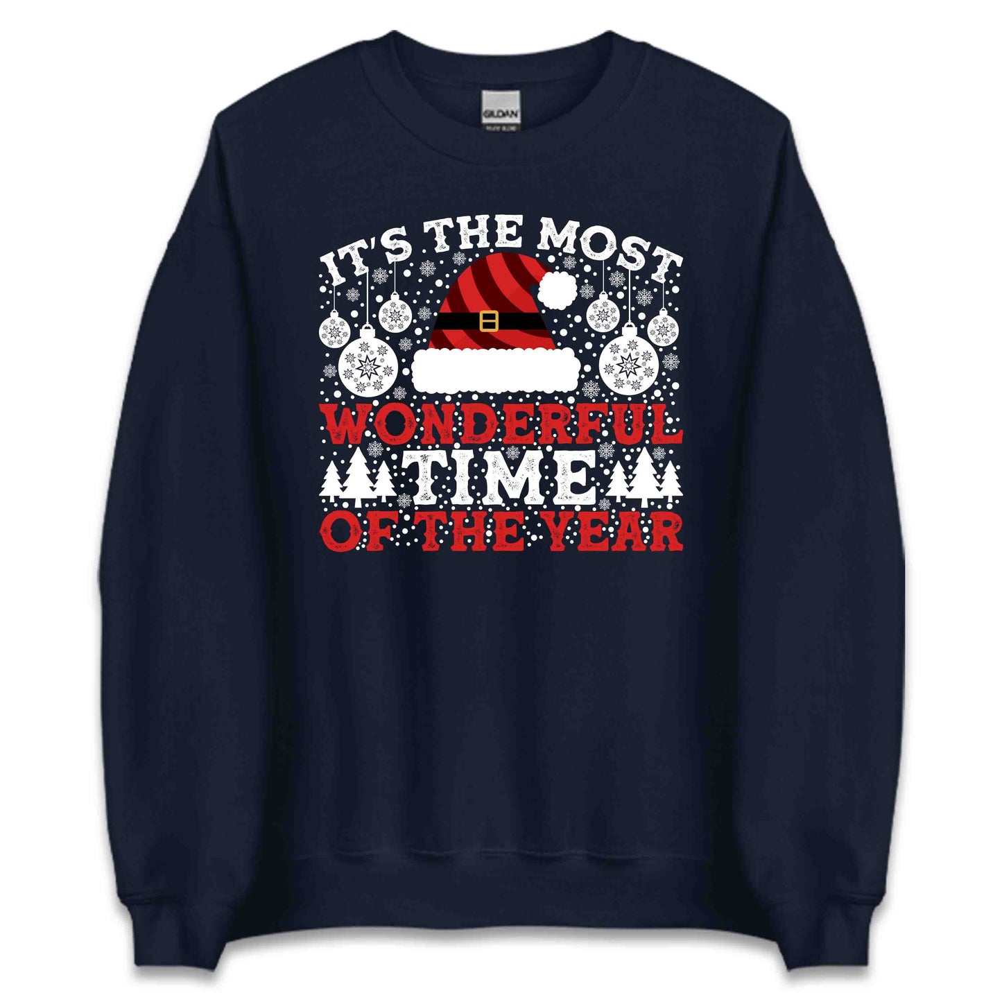It's The Most Wonderful Time Of The Year Merry Christmas Santa Xmas | PRODUCT CODE: TSHEMOWNDFRL