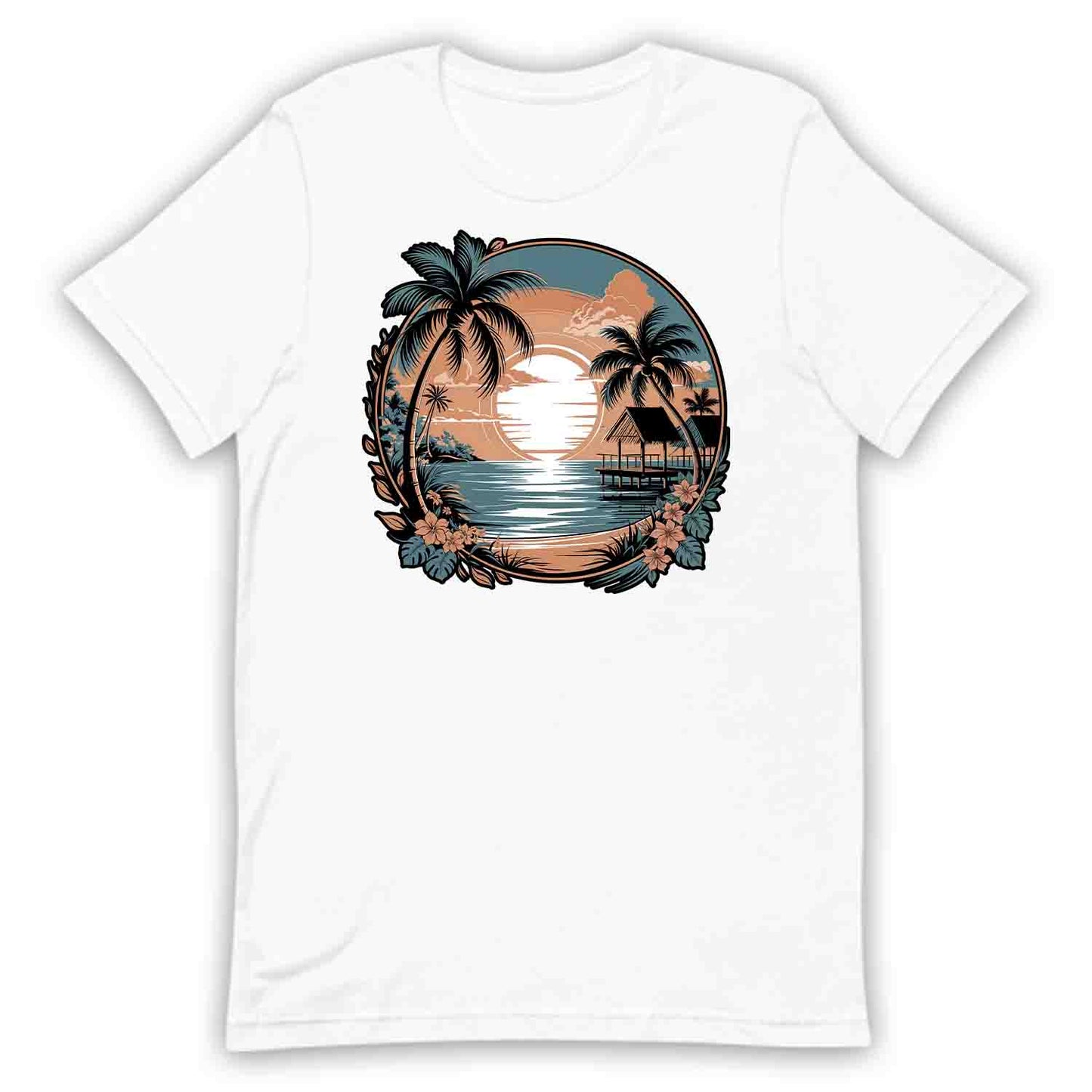 Tropical Sunset T-Shirt, Vintage Beach Sweatshirt, Island Paradise Hoodie | PRODUCT CODE: TWEOIHASIV
