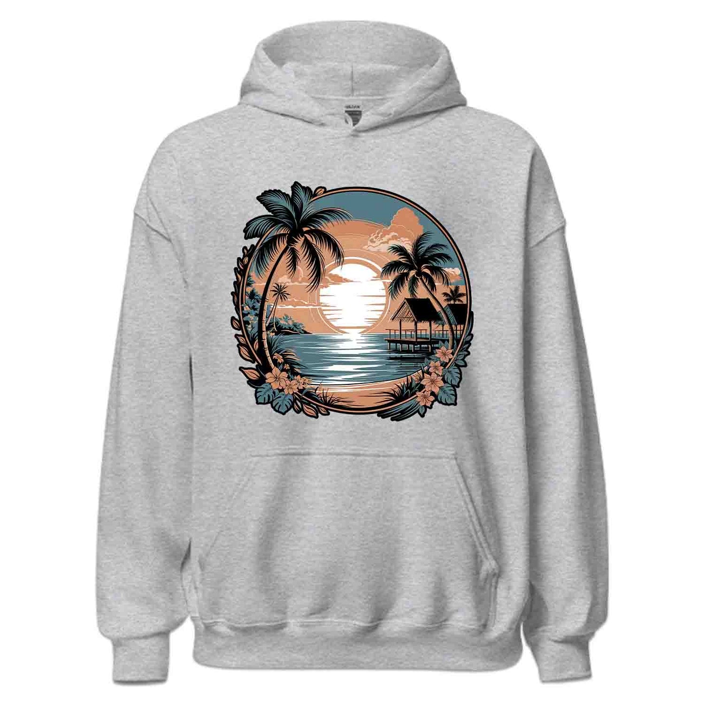 Tropical Sunset T-Shirt, Vintage Beach Sweatshirt, Island Paradise Hoodie | PRODUCT CODE: TWEOIHASIV
