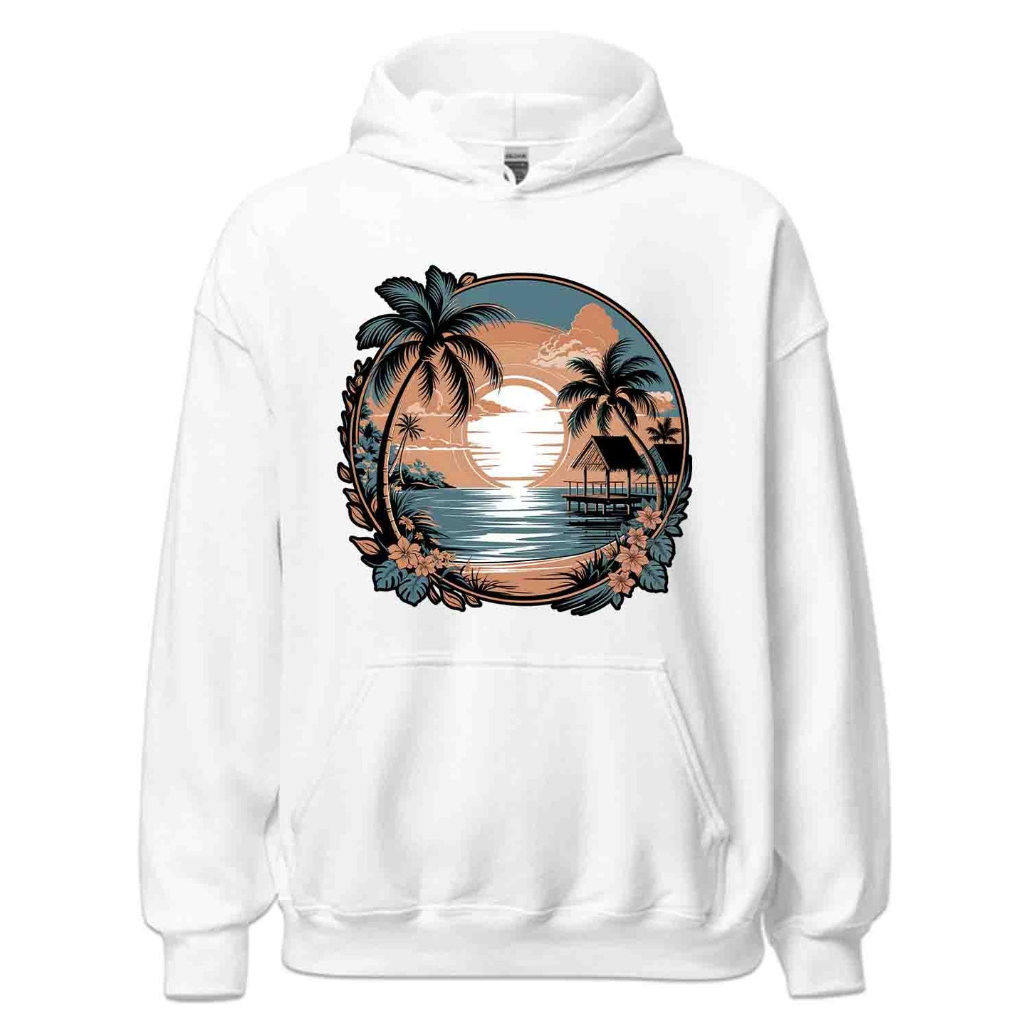Tropical Sunset T-Shirt, Vintage Beach Sweatshirt, Island Paradise Hoodie | PRODUCT CODE: TWEOIHASIV