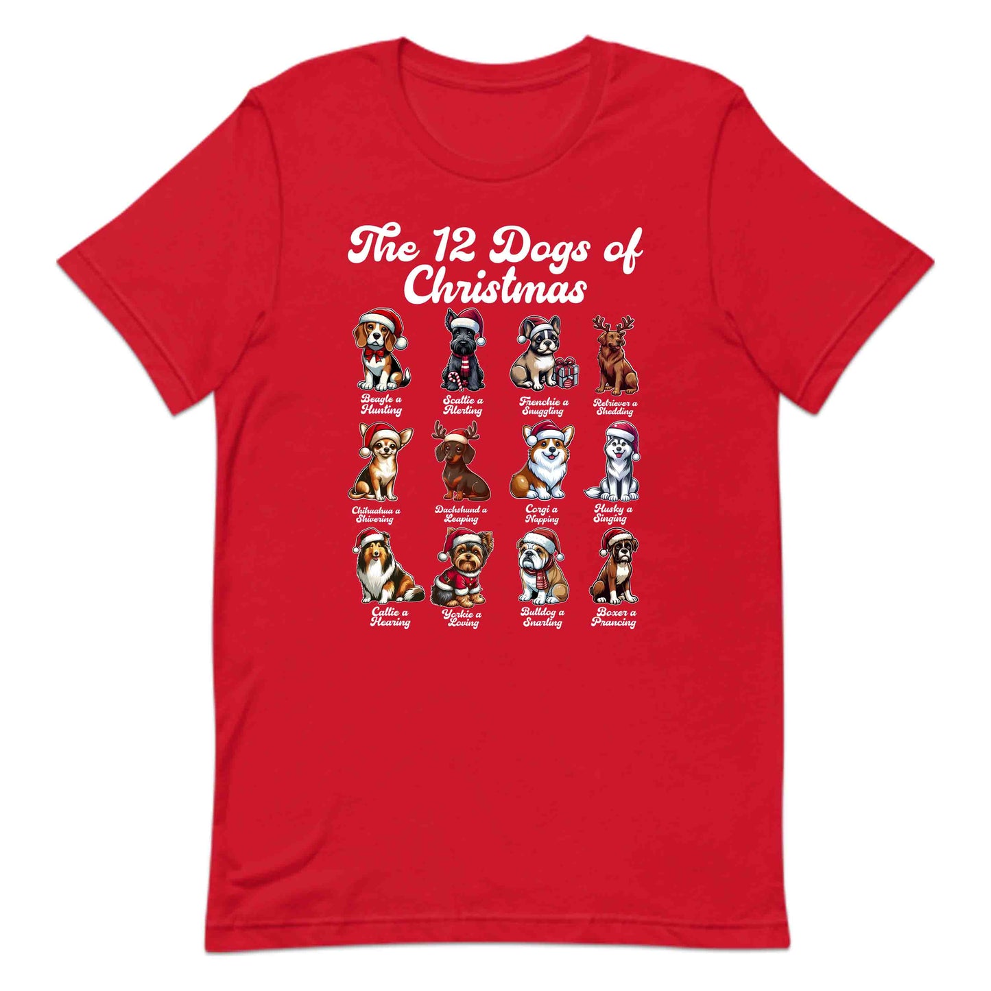 The 12 Dogs of Christmas Merry Woofmas Xmas Dog Breeds | PRODUCT CODE: TWLDGSOCHRMF
