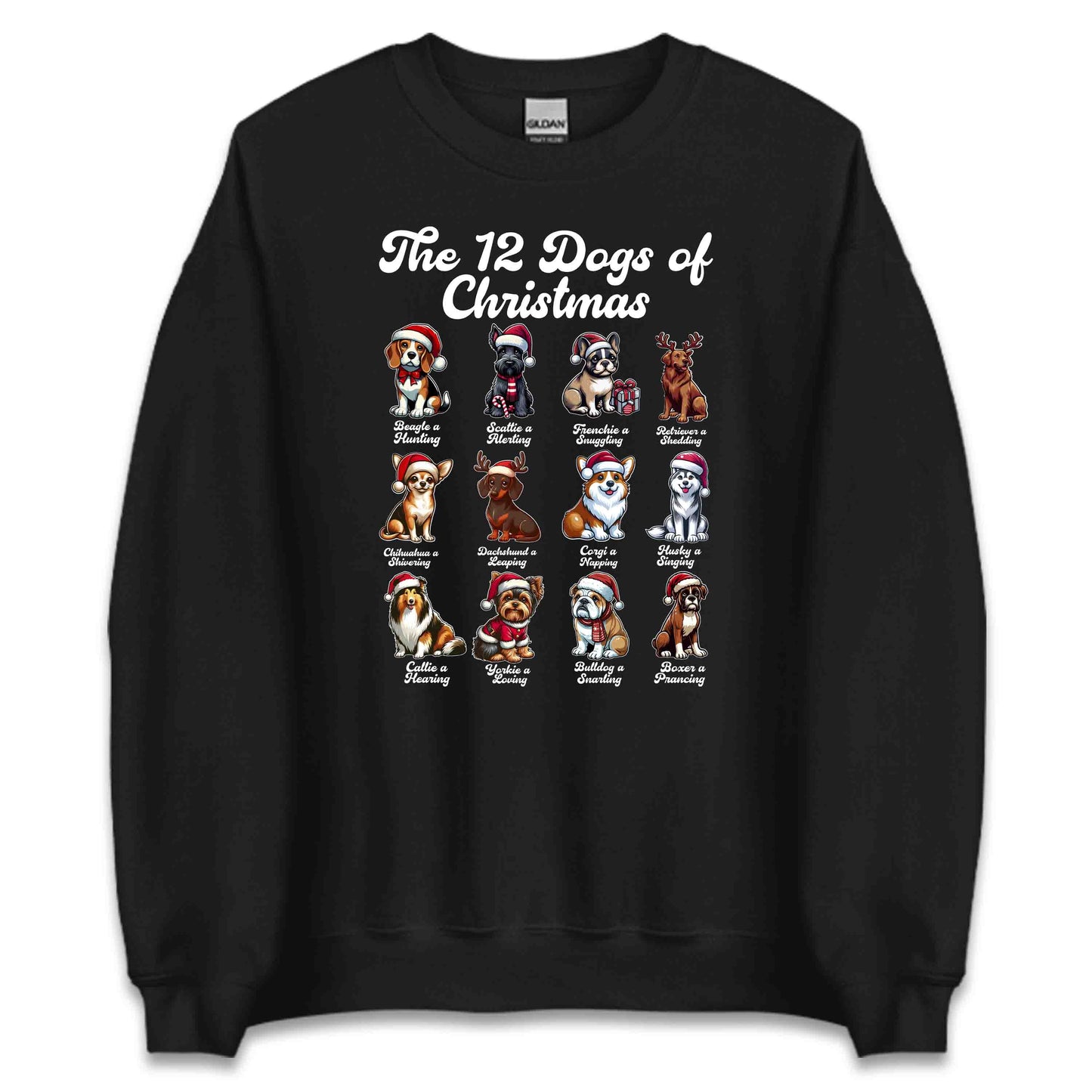 The 12 Dogs of Christmas Merry Woofmas Xmas Dog Breeds | PRODUCT CODE: TWLDGSOCHRMF