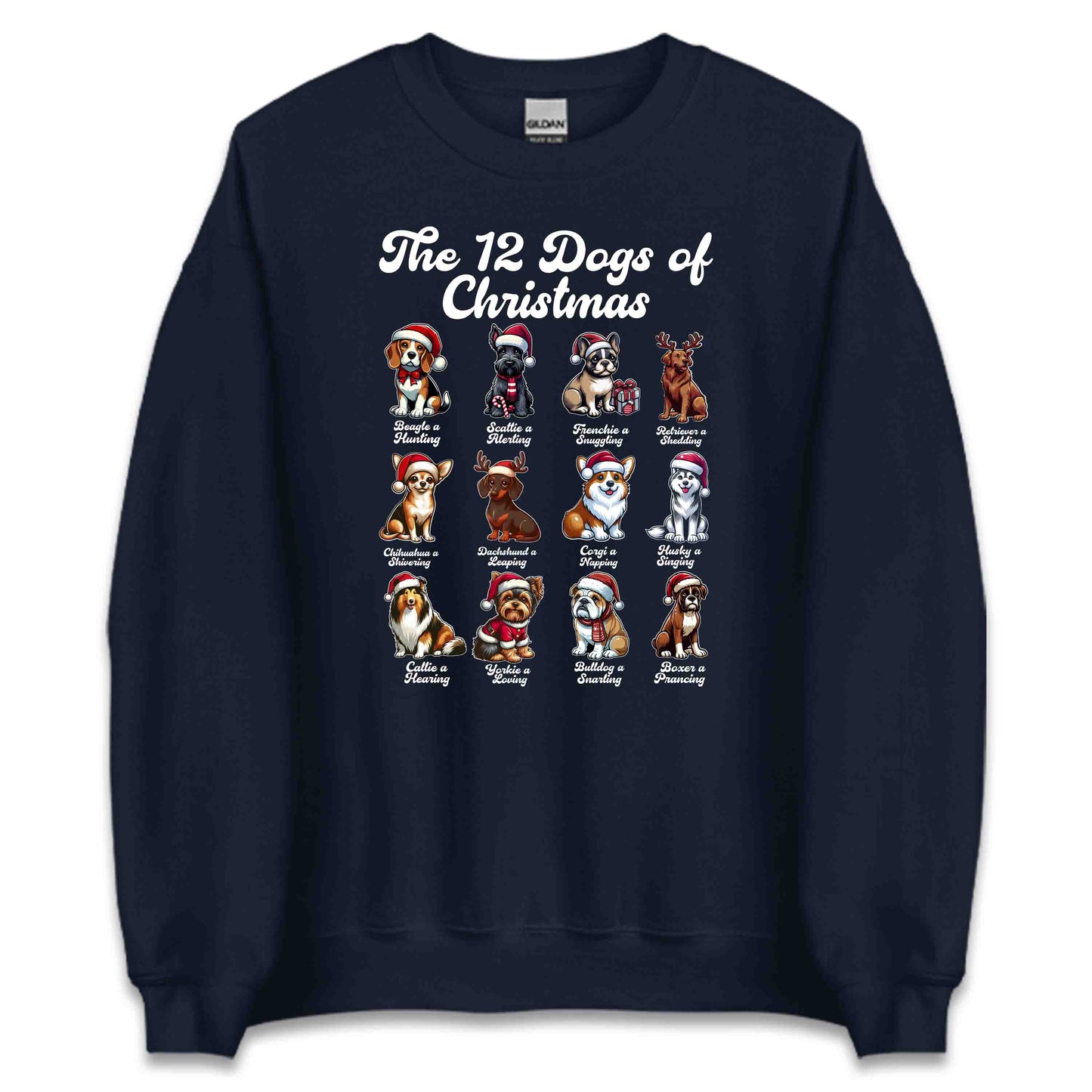 The 12 Dogs of Christmas Merry Woofmas Xmas Dog Breeds | PRODUCT CODE: TWLDGSOCHRMF