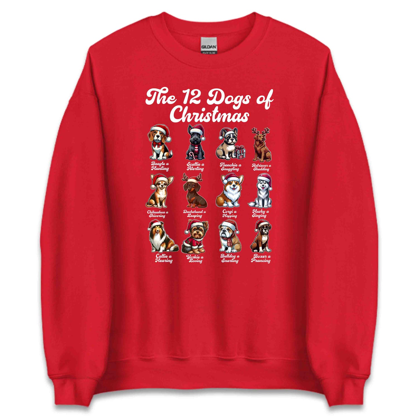 The 12 Dogs of Christmas Merry Woofmas Xmas Dog Breeds | PRODUCT CODE: TWLDGSOCHRMF