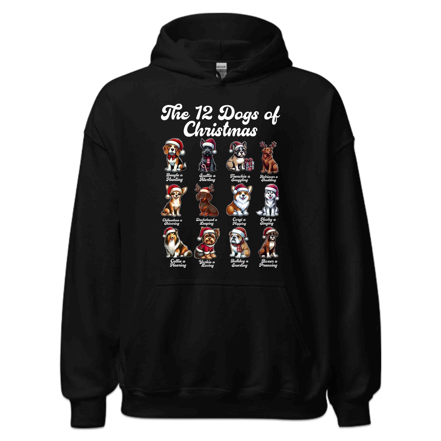 The 12 Dogs of Christmas Merry Woofmas Xmas Dog Breeds | PRODUCT CODE: TWLDGSOCHRMF