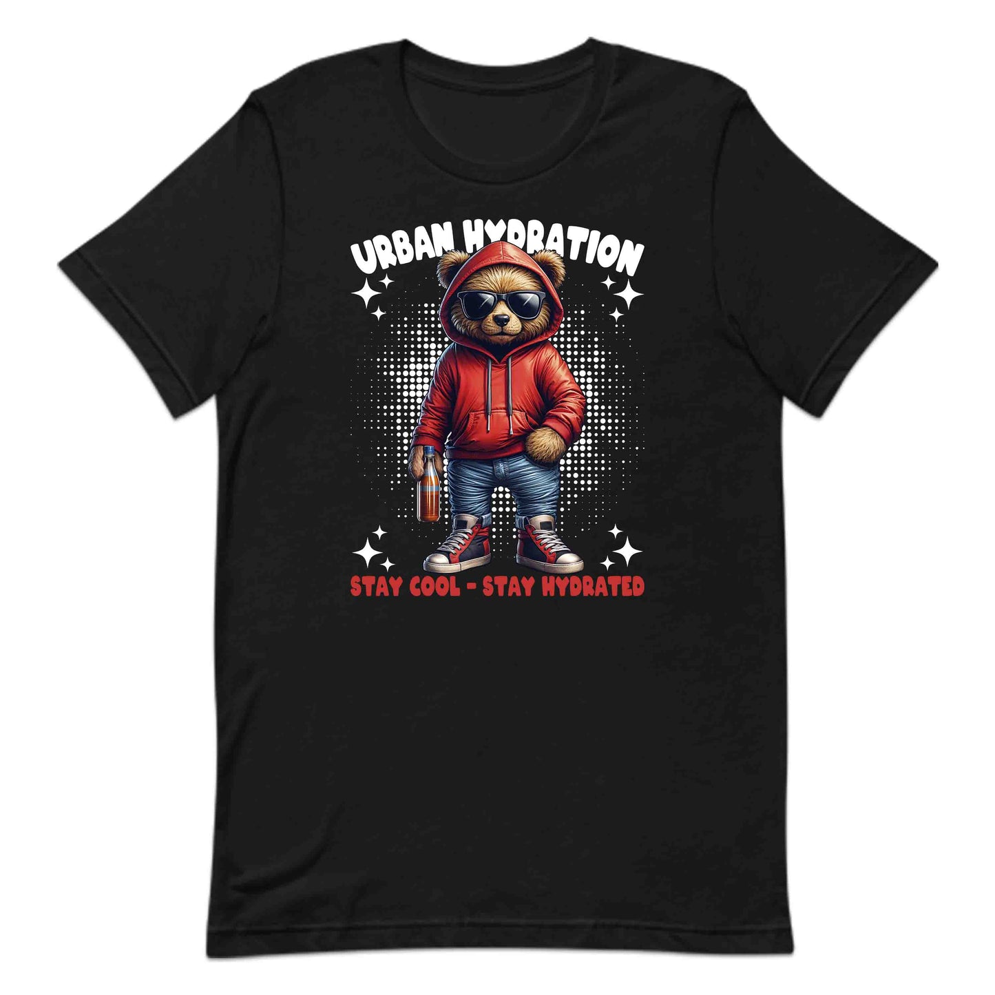 Urban Hydration Bear with Sunglasses and Drink Trendy Streetwear | PRODUCT CODE: UBNRHYDERSN