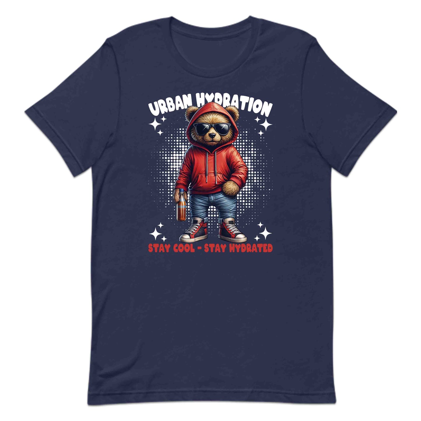 Urban Hydration Bear with Sunglasses and Drink Trendy Streetwear | PRODUCT CODE: UBNRHYDERSN