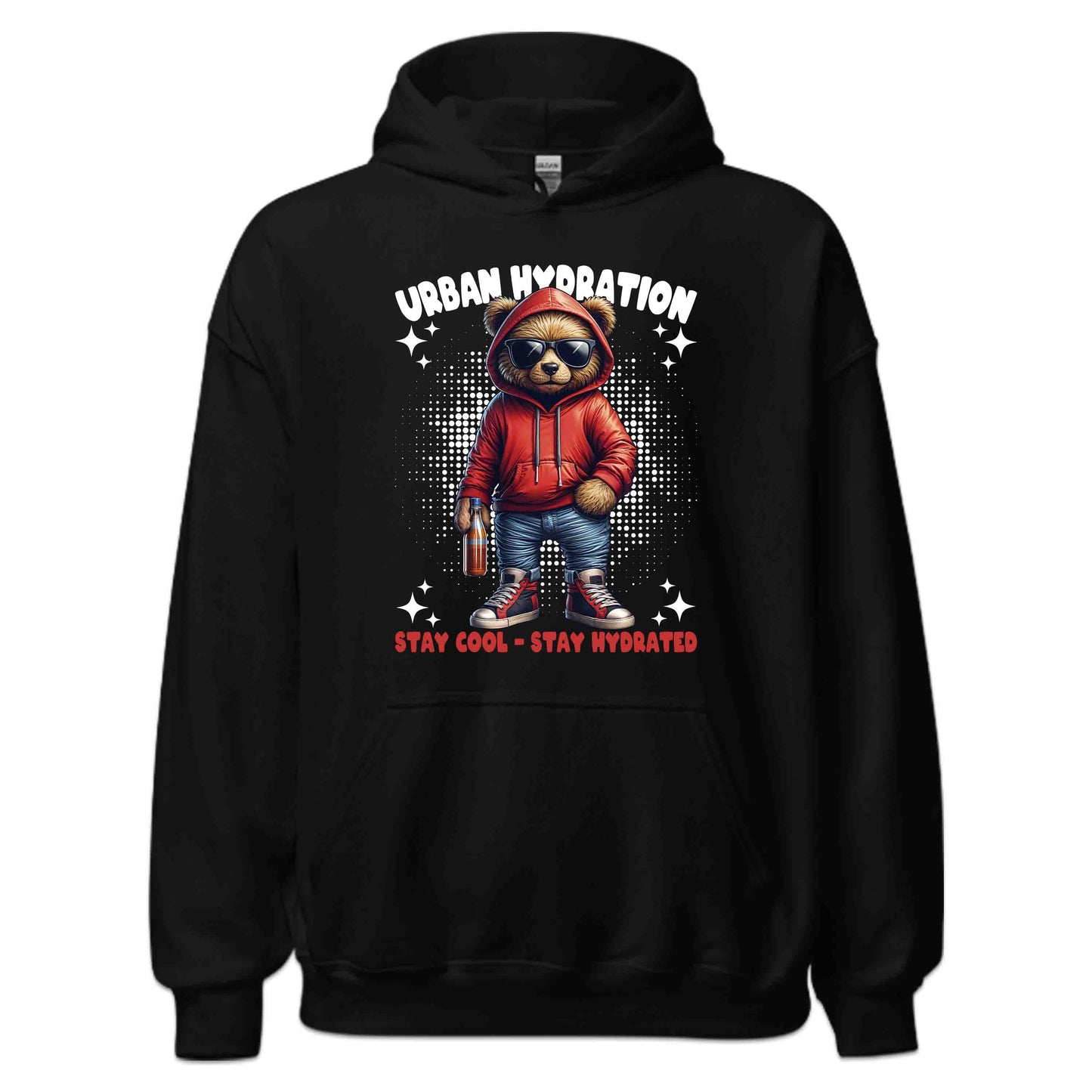Urban Hydration Bear with Sunglasses and Drink Trendy Streetwear | PRODUCT CODE: UBNRHYDERSN