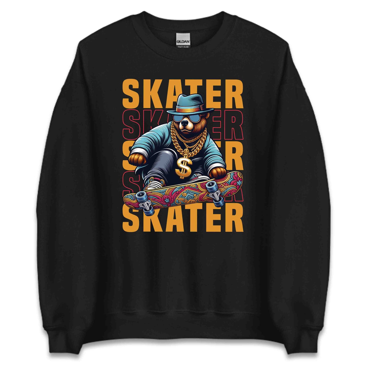 Urban Skater Bear Cool Hip-Hop Style Skateboarders Enthusiasts | PRODUCT CODE: UBRNSKETBECL