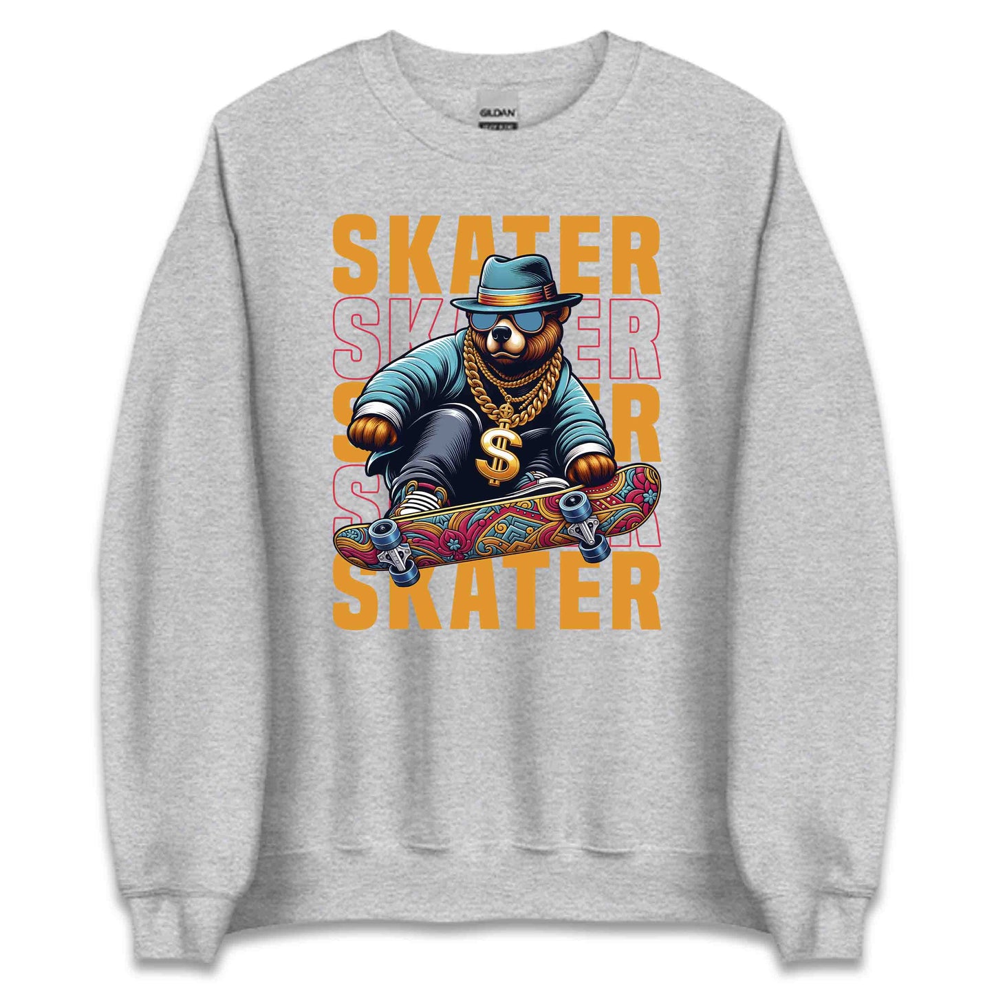 Urban Skater Bear Cool Hip-Hop Style Skateboarders Enthusiasts | PRODUCT CODE: UBRNSKETBECL