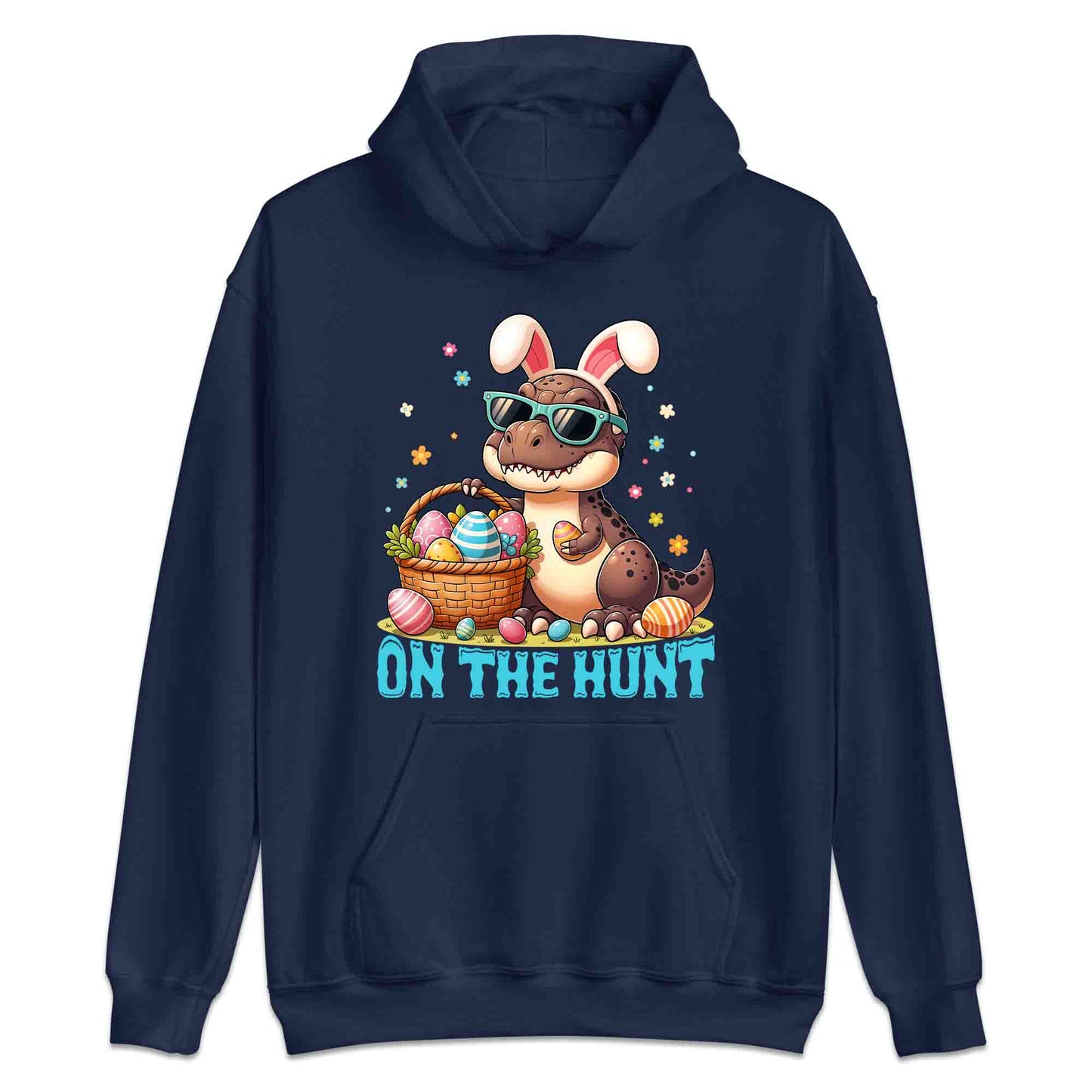 Easter Dinosaur T-Shirt | Bunny-Eared T-Rex & Eggs Jumper | Dino Egg Hunt Hoodie | PRODUCT CODE: UIWERMXCVA