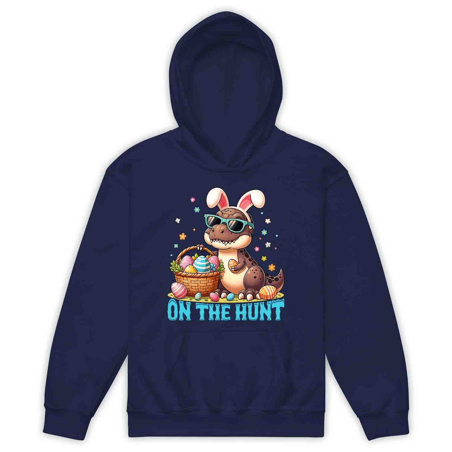 Easter Dinosaur Kids T-Shirt | Bunny-Eared T-Rex & Eggs Kids Jumper | Dino Egg Hunt Hoodie | PRODUCT CODE: UIWERMXCVA