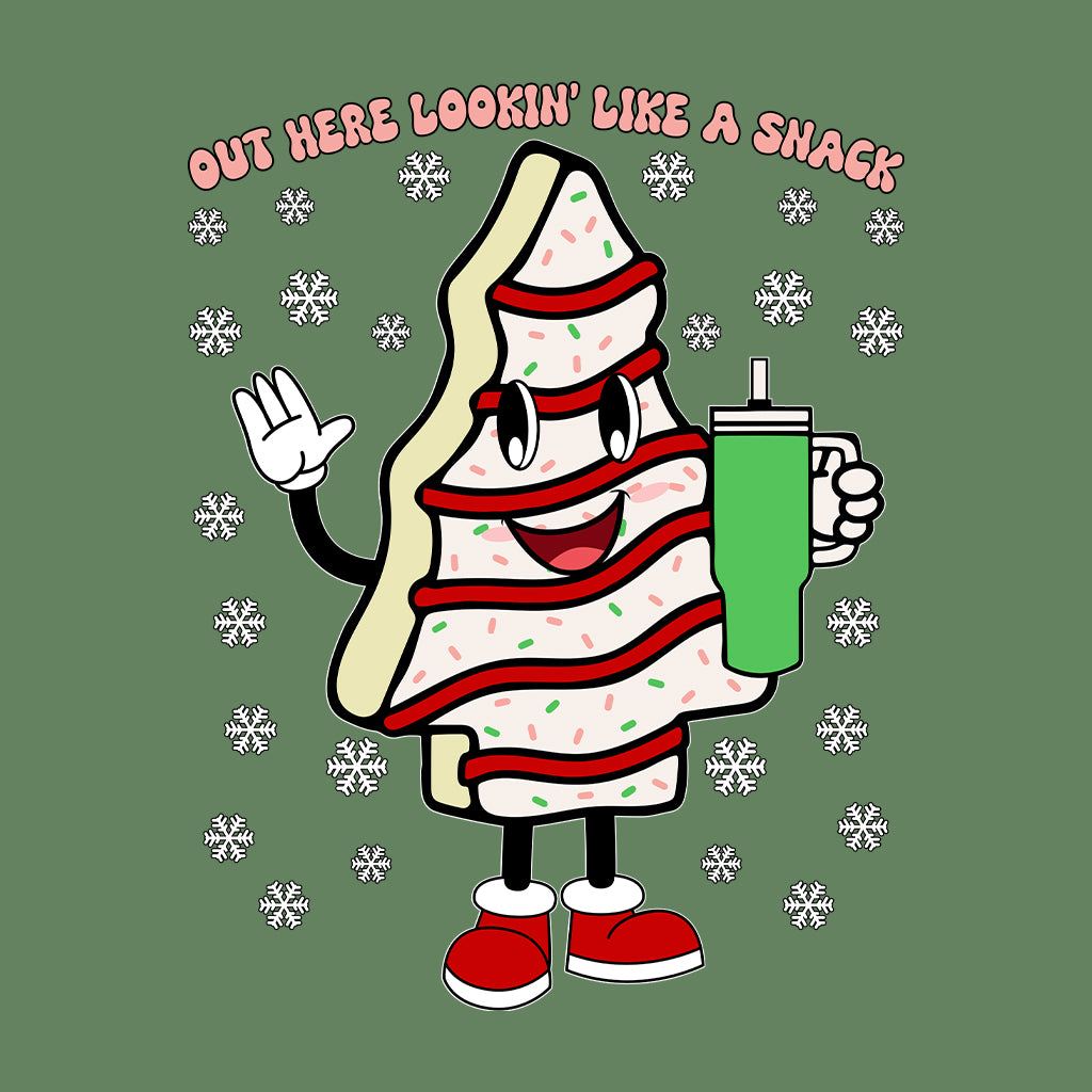 Out Here Lookin Like A Snack Christmas Tree Cake Xmas | PRODUCT CODE: UTOLKNISNKCH