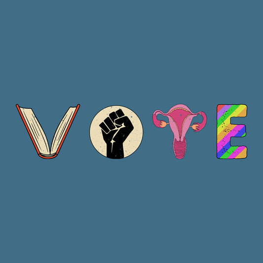 Vote Banned Books Reproductive Rights | PRODUCT CODE: VBRBPVEFM